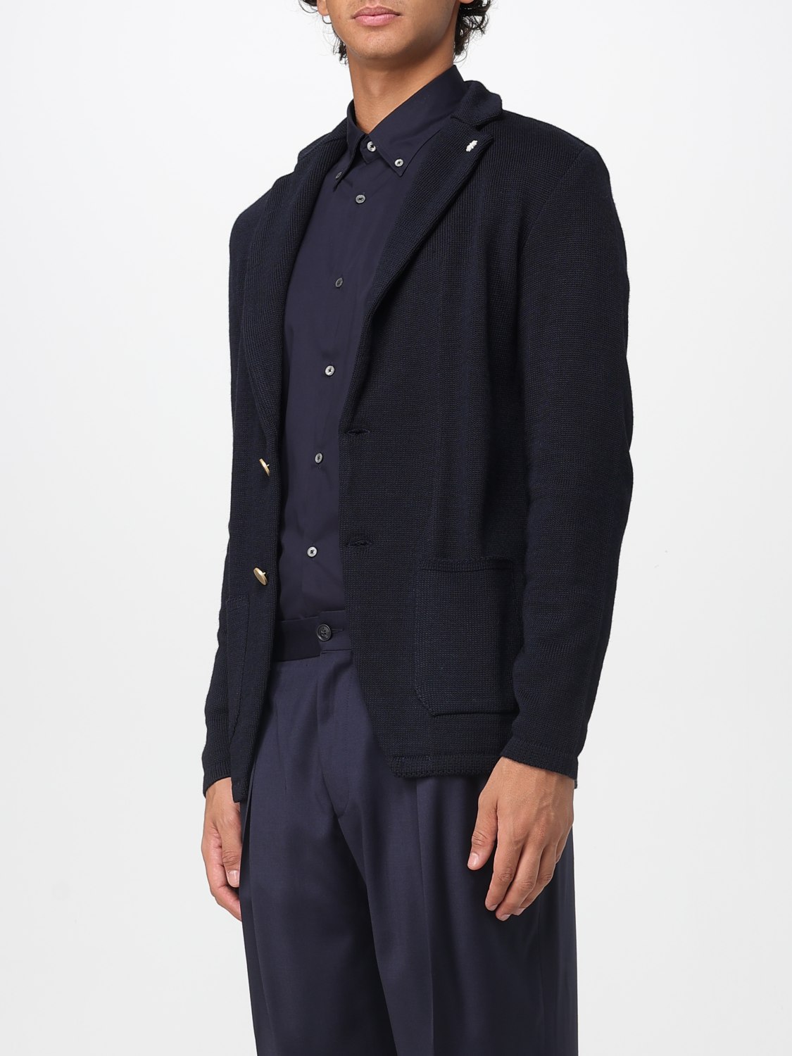 MANUEL RITZ 外套: 西服外套 男士 Manuel Ritz, 蓝色 - Img 3