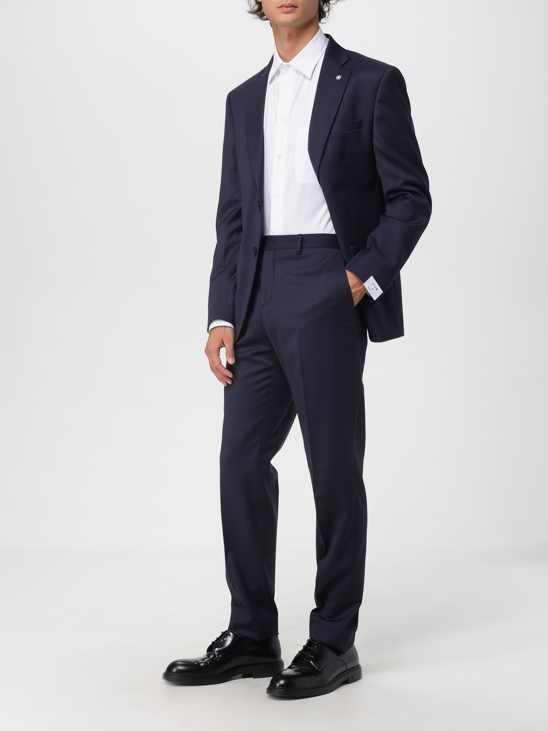 MANUEL RITZ КЛАССИЧЕСКИЙ КОСТЮМ: Классический костюм Мужское Manuel Ritz, Синий - Img 2
