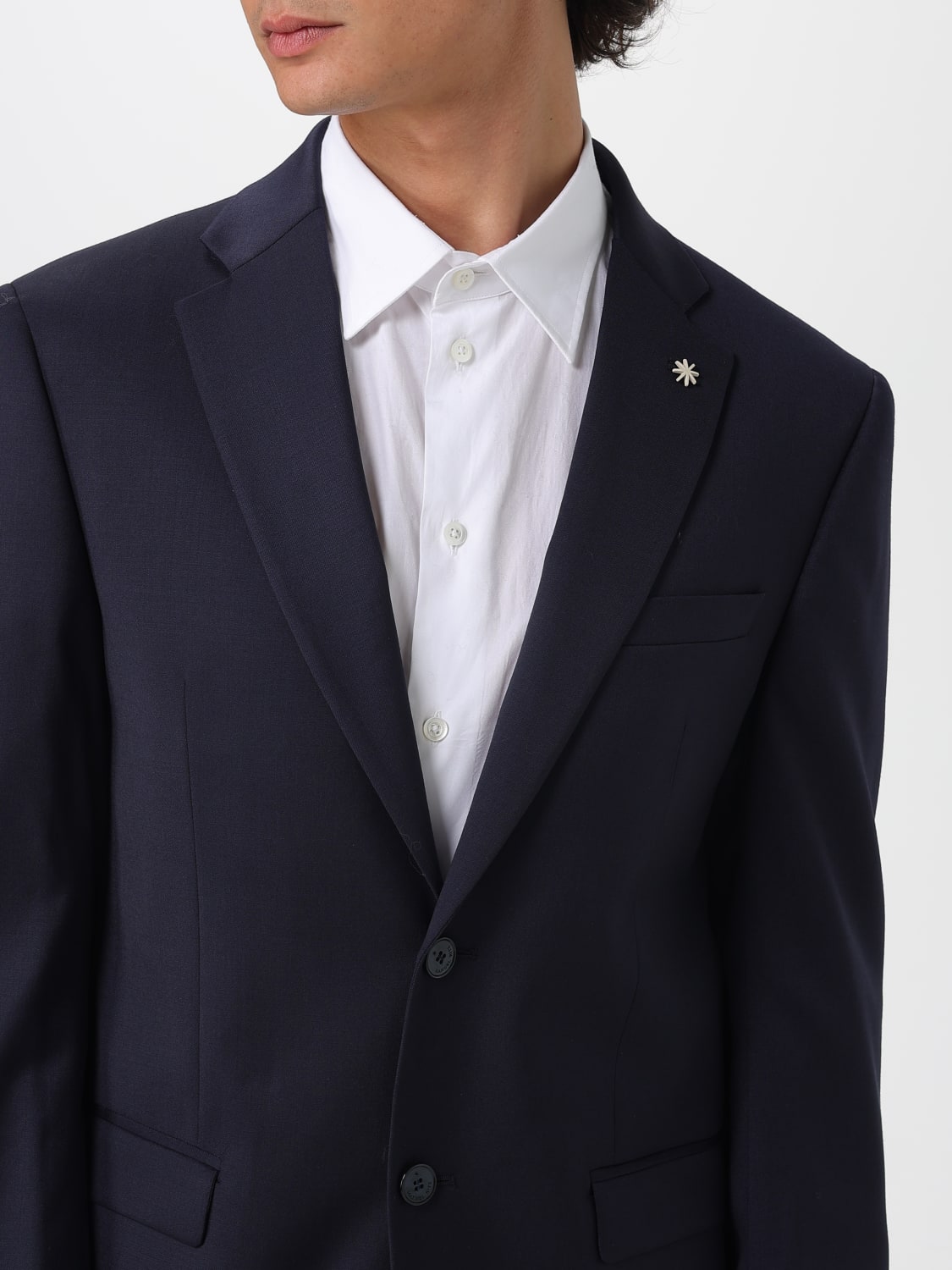 MANUEL RITZ КЛАССИЧЕСКИЙ КОСТЮМ: Классический костюм Мужское Manuel Ritz, Синий - Img 5