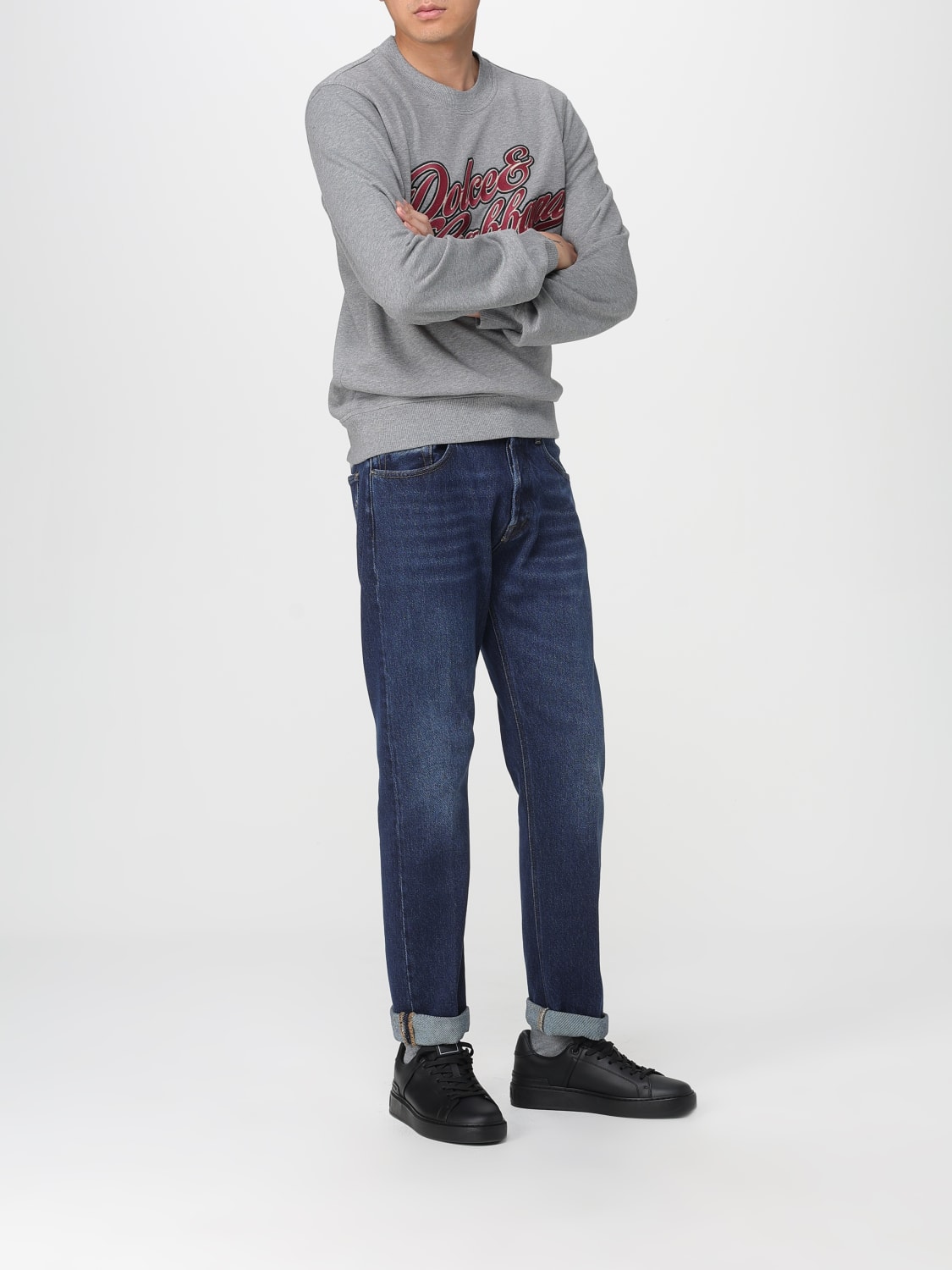 DOLCE & GABBANA SWEATSHIRT: Sweatshirt men Dolce & Gabbana, Grey - Img 2