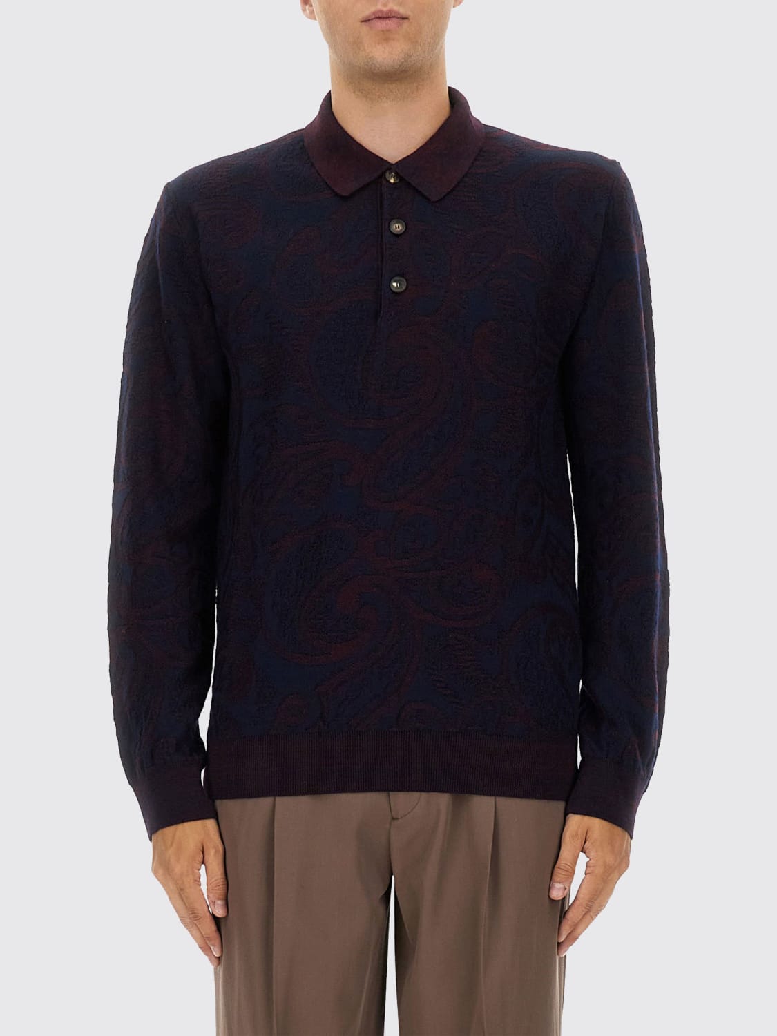 ETRO POLO: Polo herren Etro, Blau - Img 1