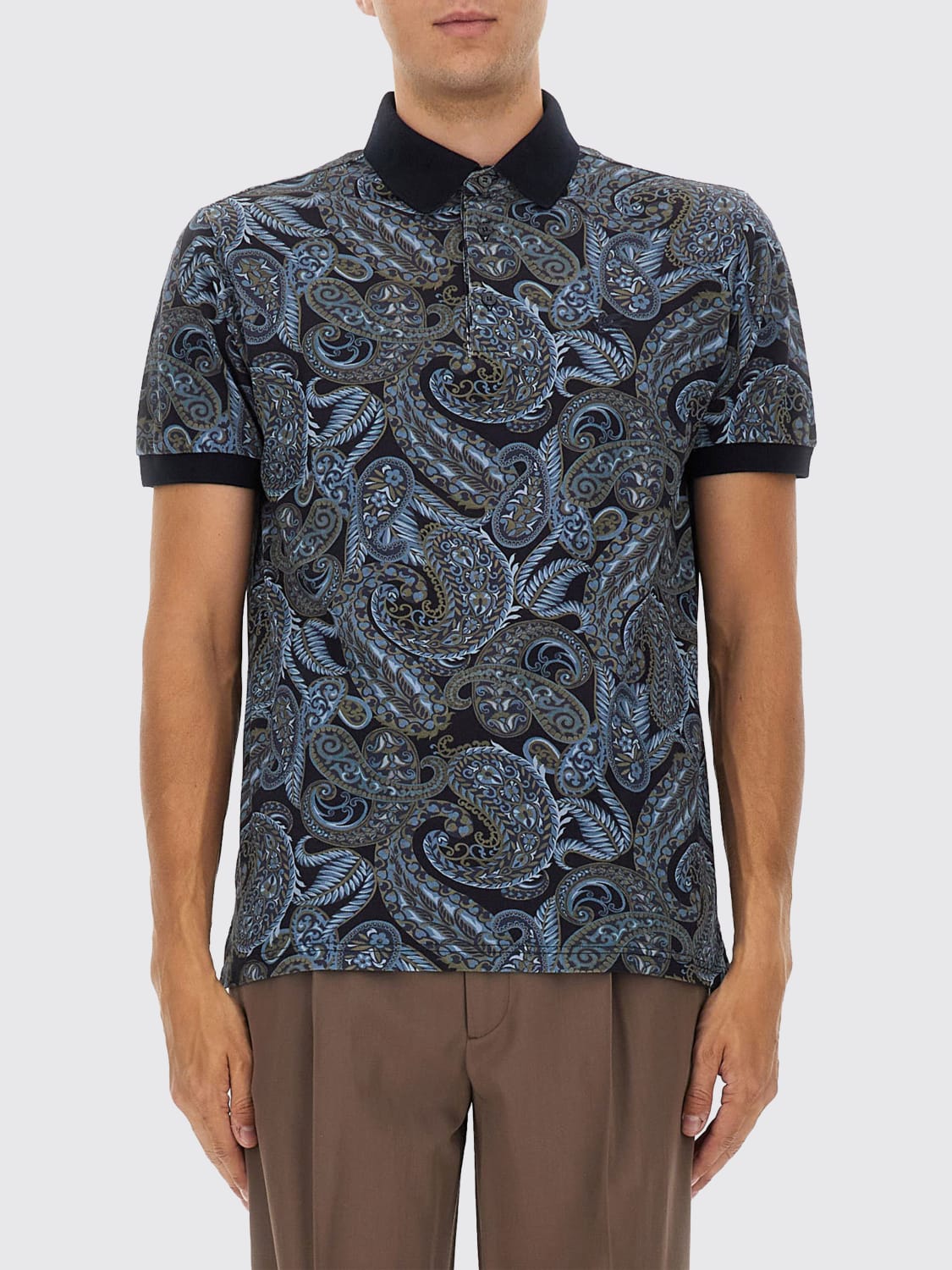 ETRO POLO: Polo hombre Etro, Azul Oscuro - Img 1