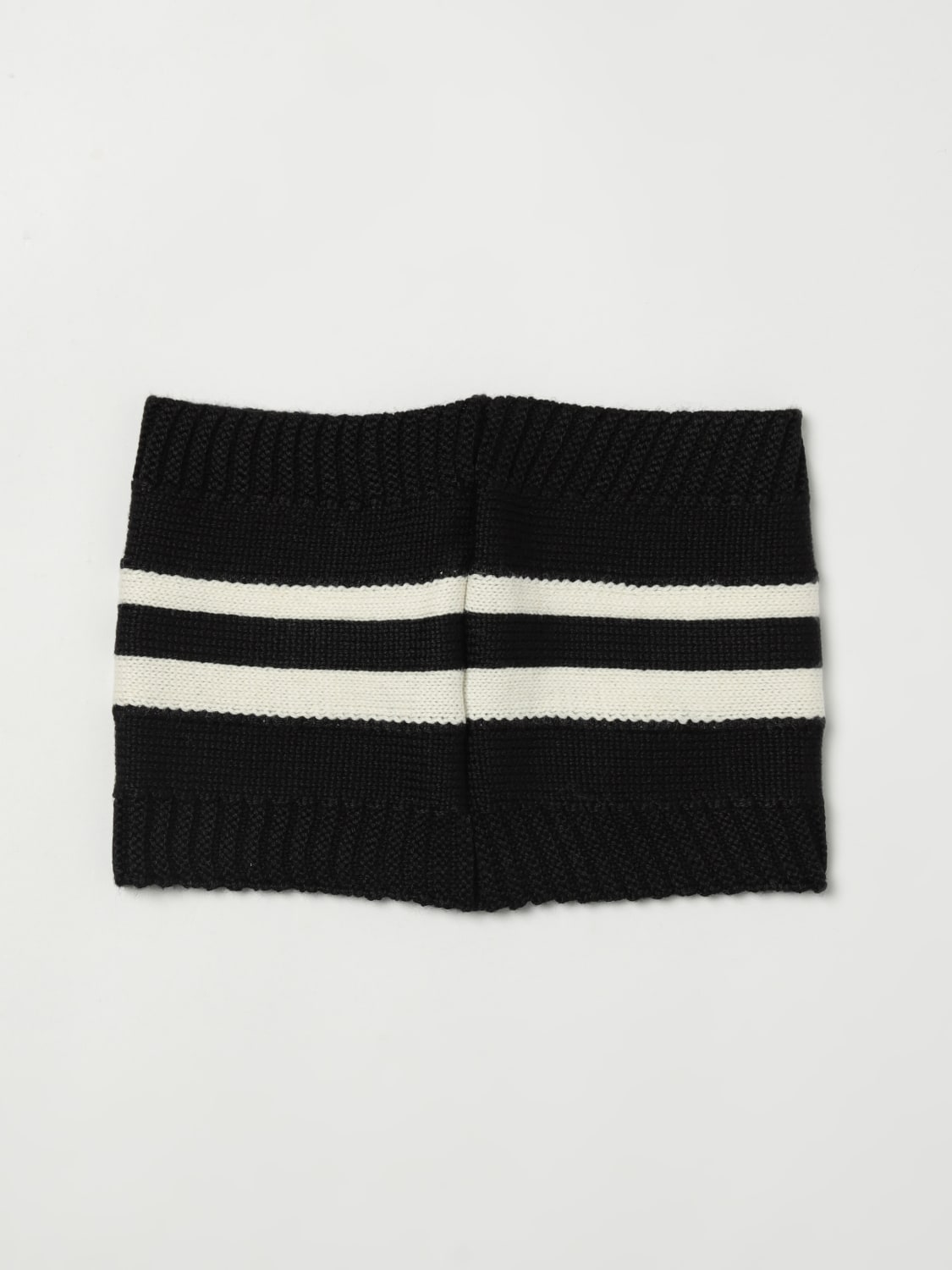 GCDS JUNIOR SCALDA COLLO: Scaldacollo GCDS Junior in misto lana a coste , Nero - Img 2