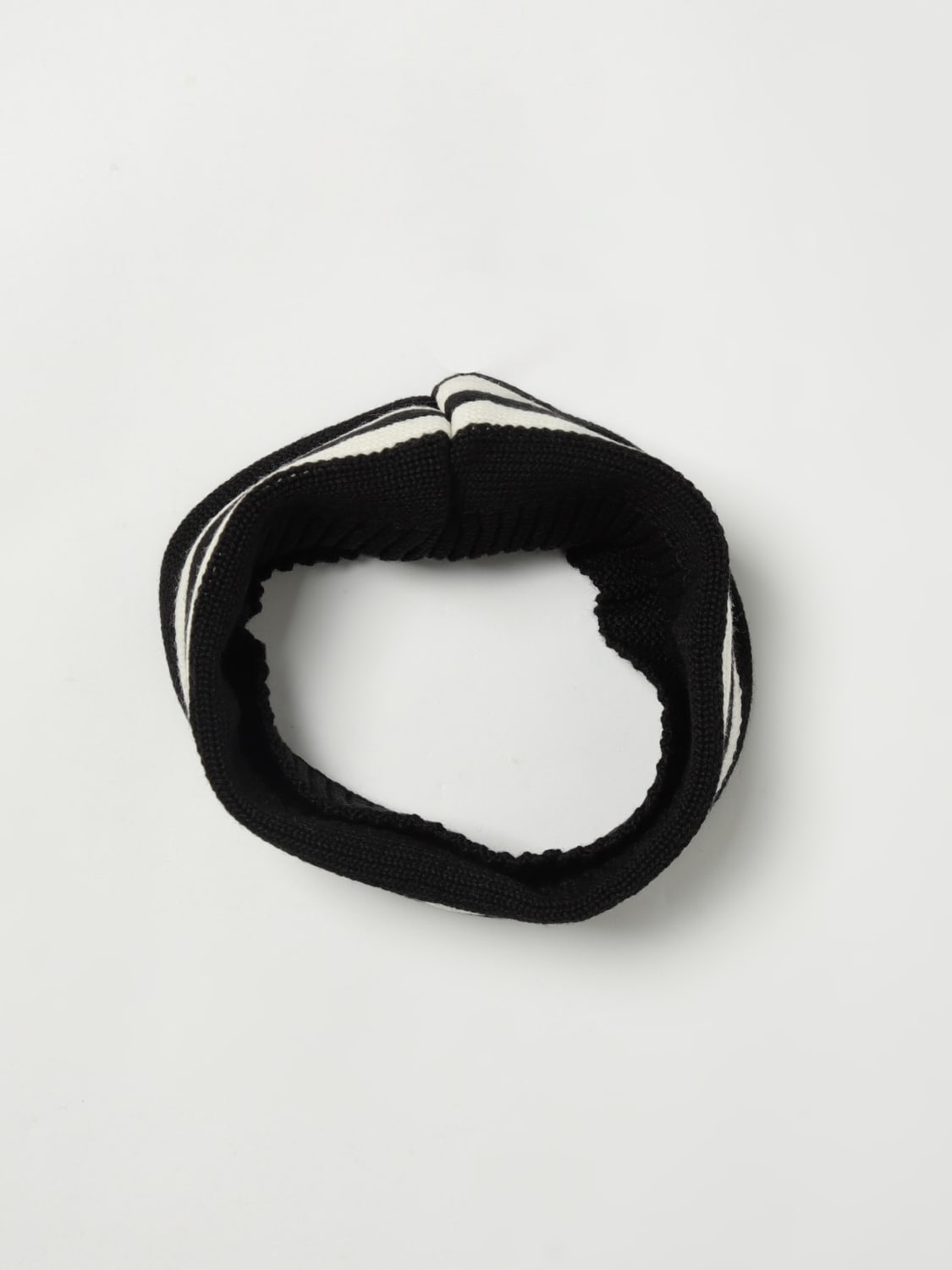 GCDS JUNIOR SCALDA COLLO: Scaldacollo GCDS Junior in misto lana a coste , Nero - Img 3