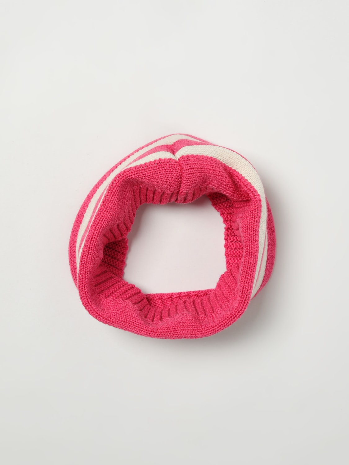 GCDS JUNIOR SCALDA COLLO: Scaldacollo GCDS Junior in misto lana a coste , Fuxia - Img 3