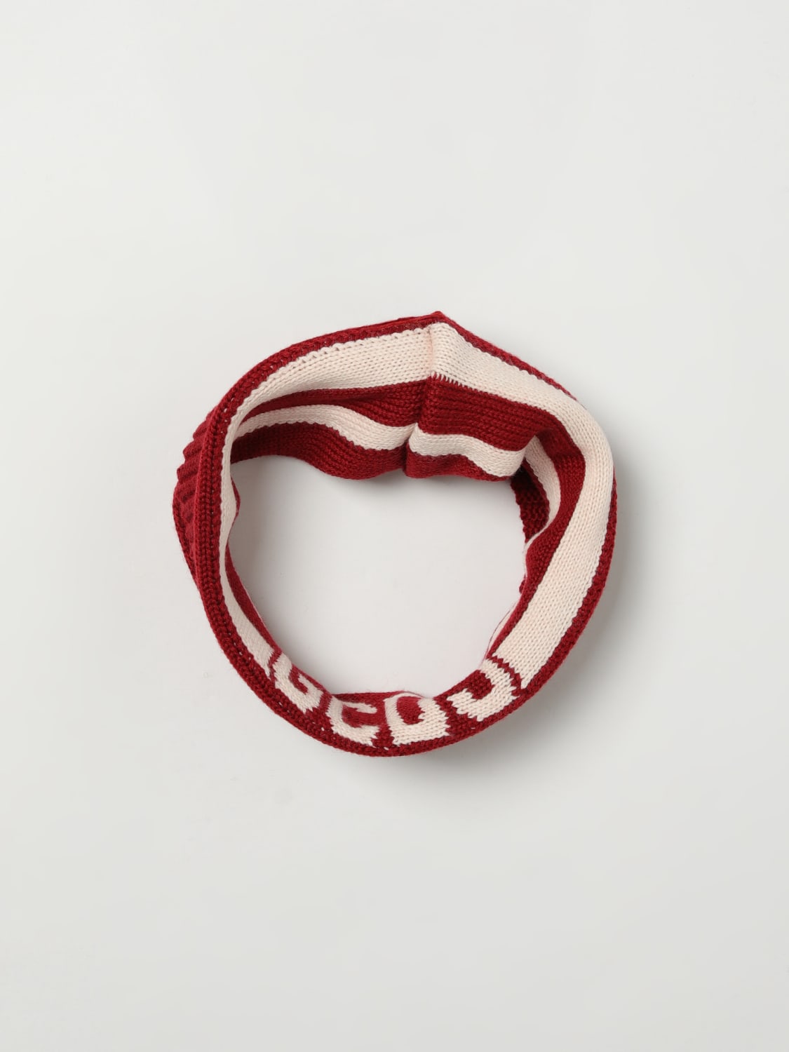 GCDS JUNIOR NECK WARMER: Scarf newborn kids GCDS Junior, Brown - Img 3