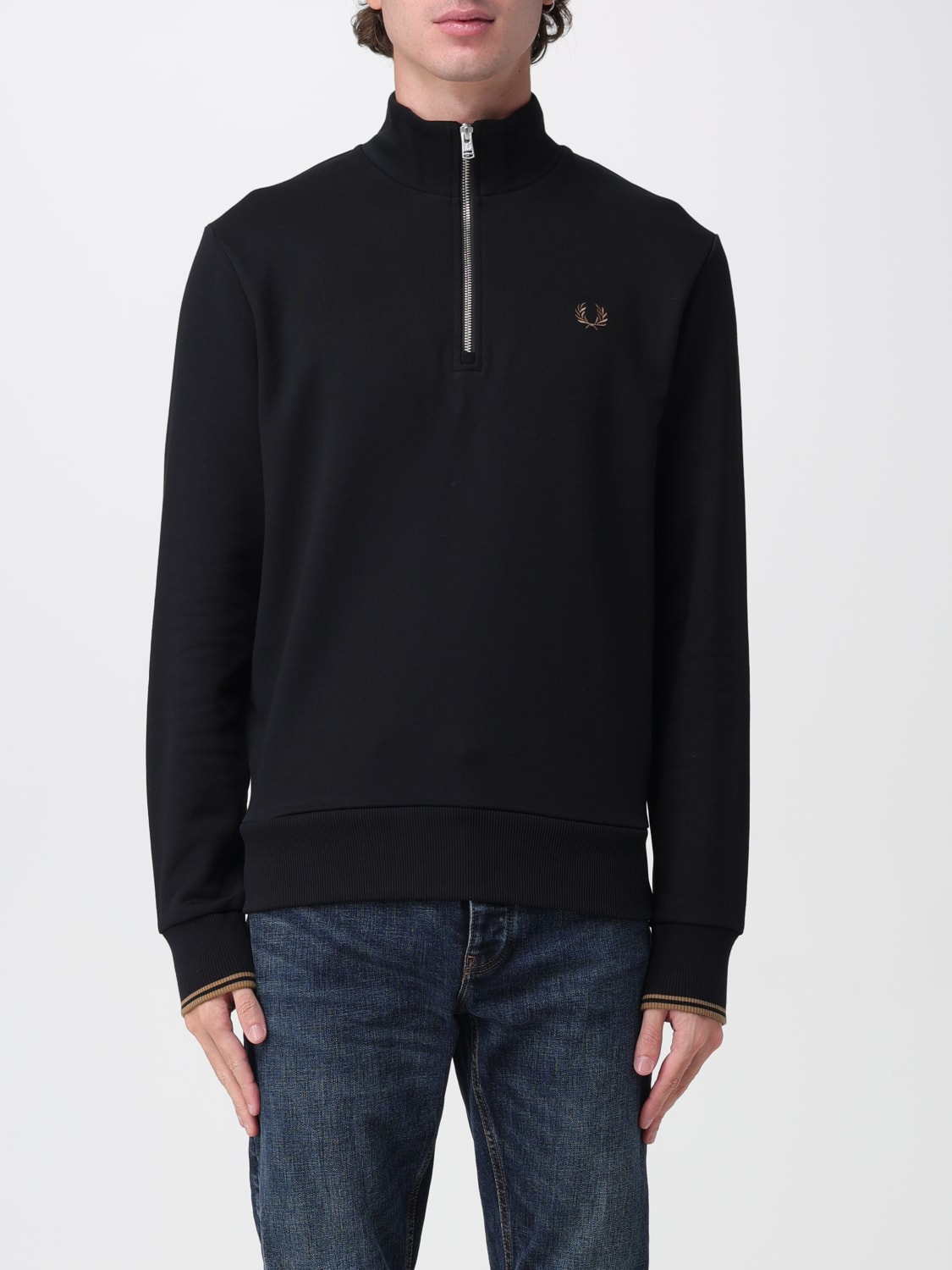 FRED PERRY SWEATSHIRT: Sweatshirt men Fred Perry, Black 1 - Img 1