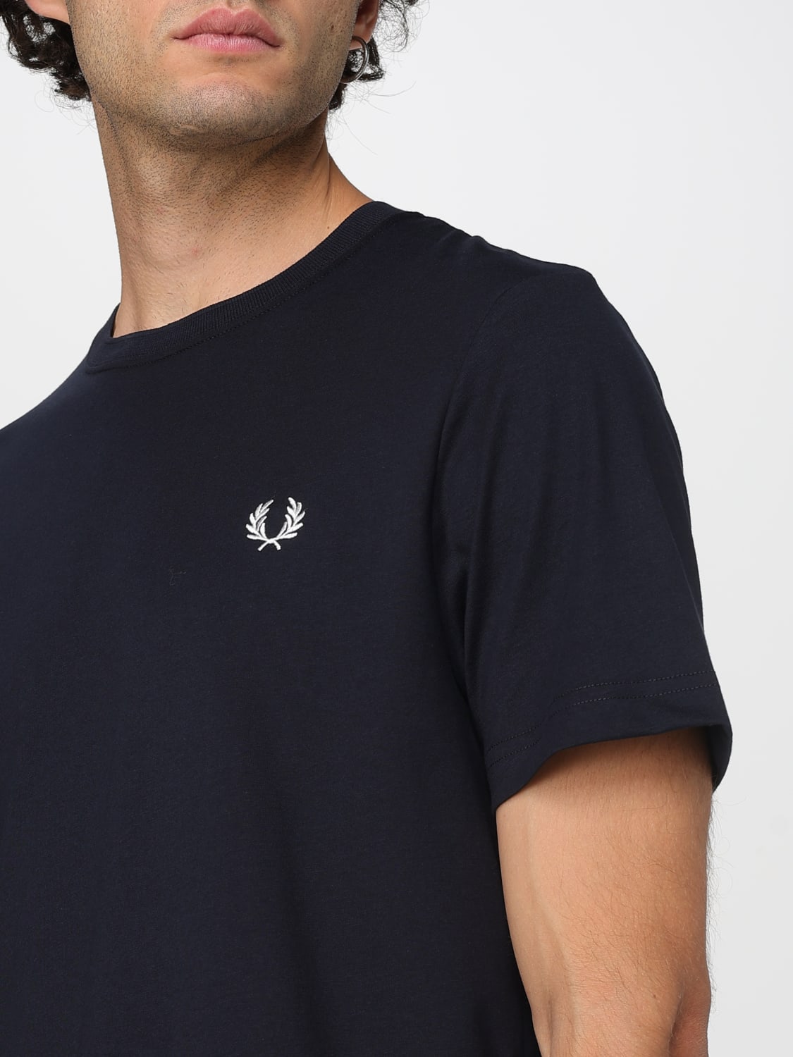 FRED PERRY T-SHIRT: T-shirt men Fred Perry, Blue - Img 3