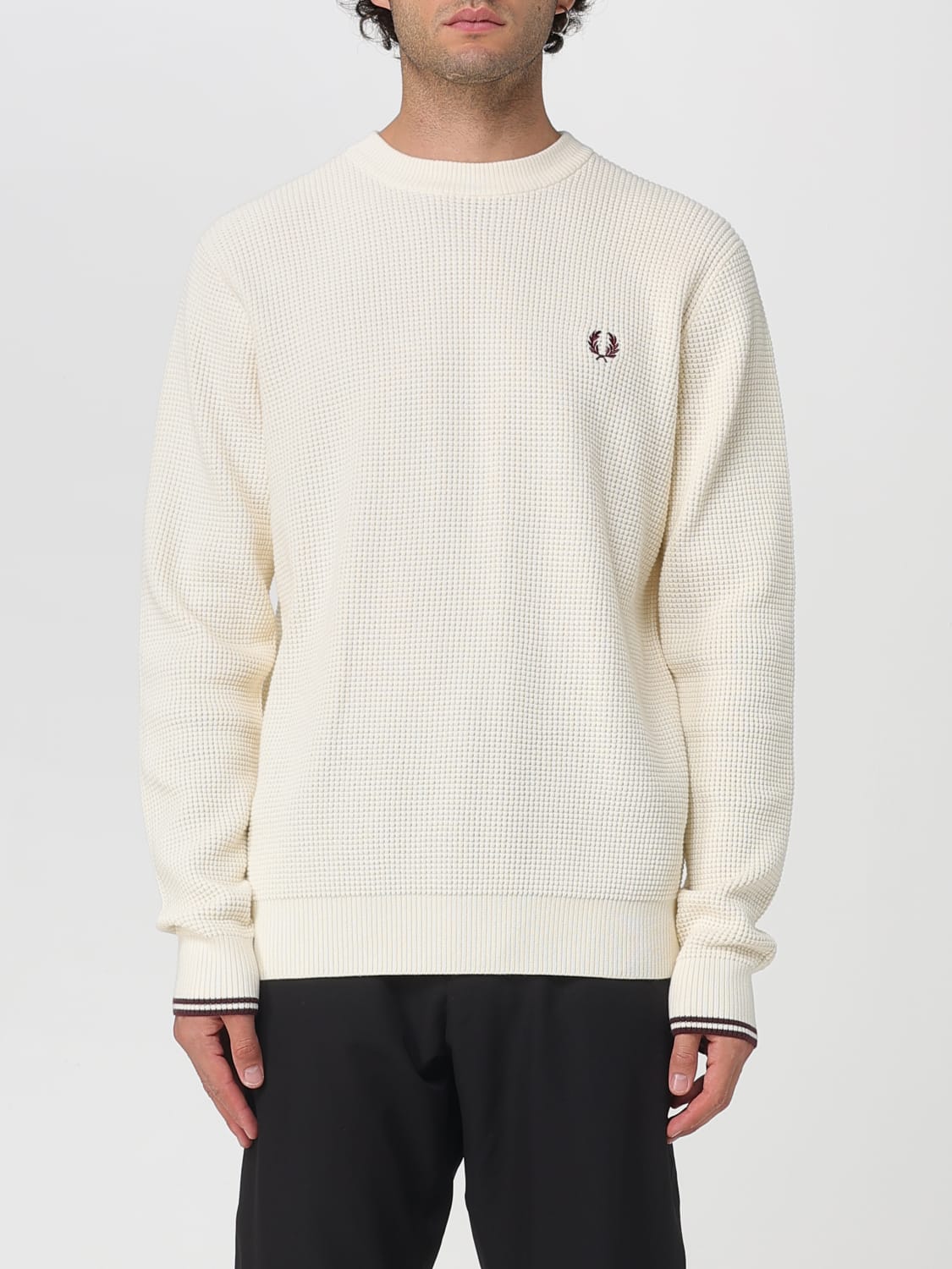 FRED PERRY SWEATER: Sweater men Fred Perry, Beige - Img 1
