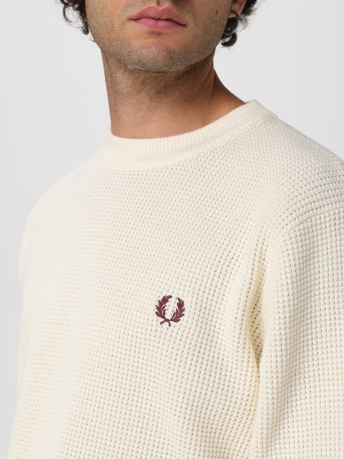 FRED PERRY SWEATER: Sweater men Fred Perry, Beige - Img 3