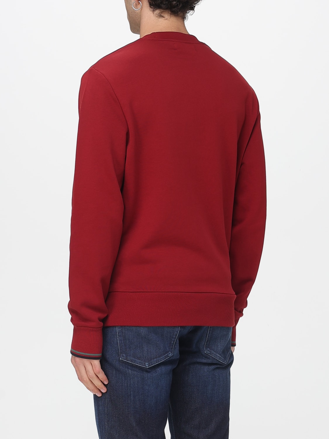 FRED PERRY FELPA: Felpa Fred Perry in cotone con logo , Rosso - Img 2