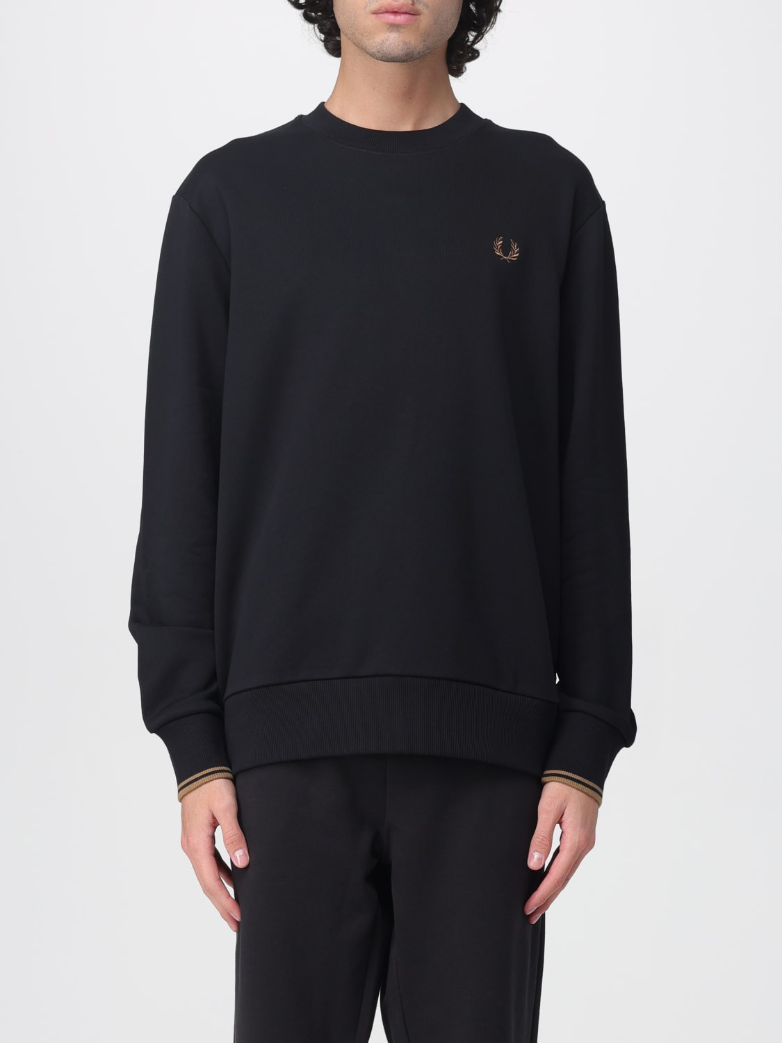 FRED PERRY FELPA: Felpa Fred Perry in cotone con logo , Nero 1 - Img 1