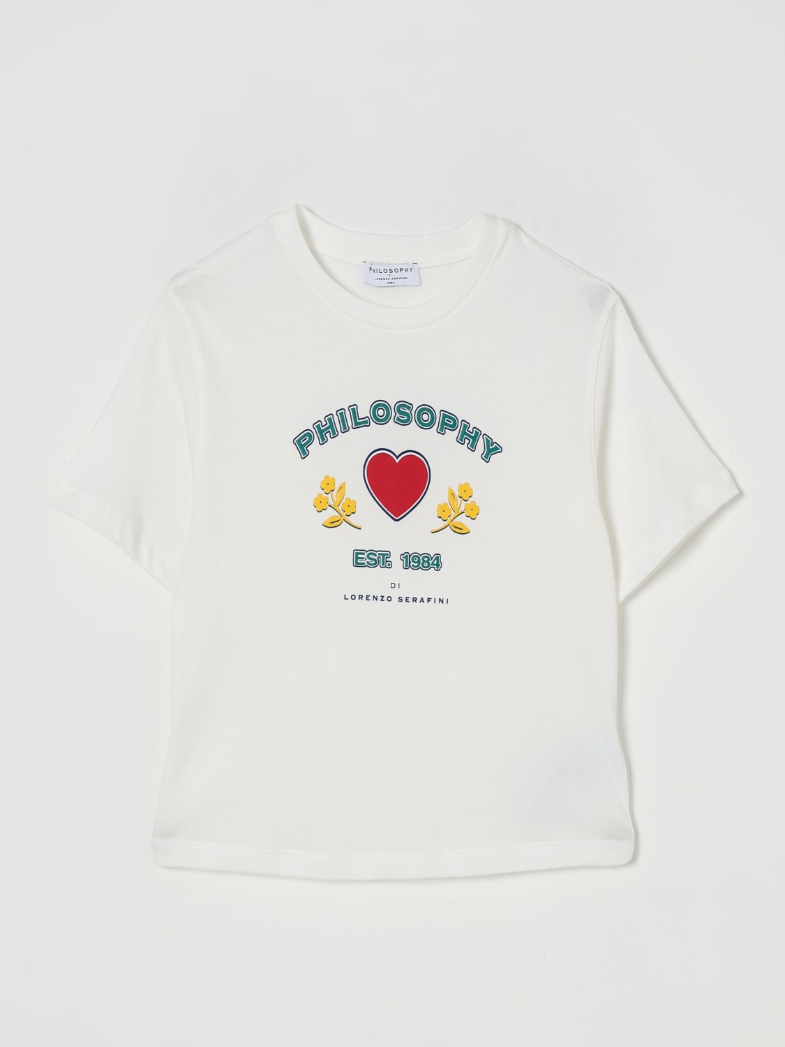 PHILOSOPHY DI LORENZO SERAFINI T-SHIRT: T-shirt kinder Philosophy Di Lorenzo Serafini, Yellow Cream - Img 1