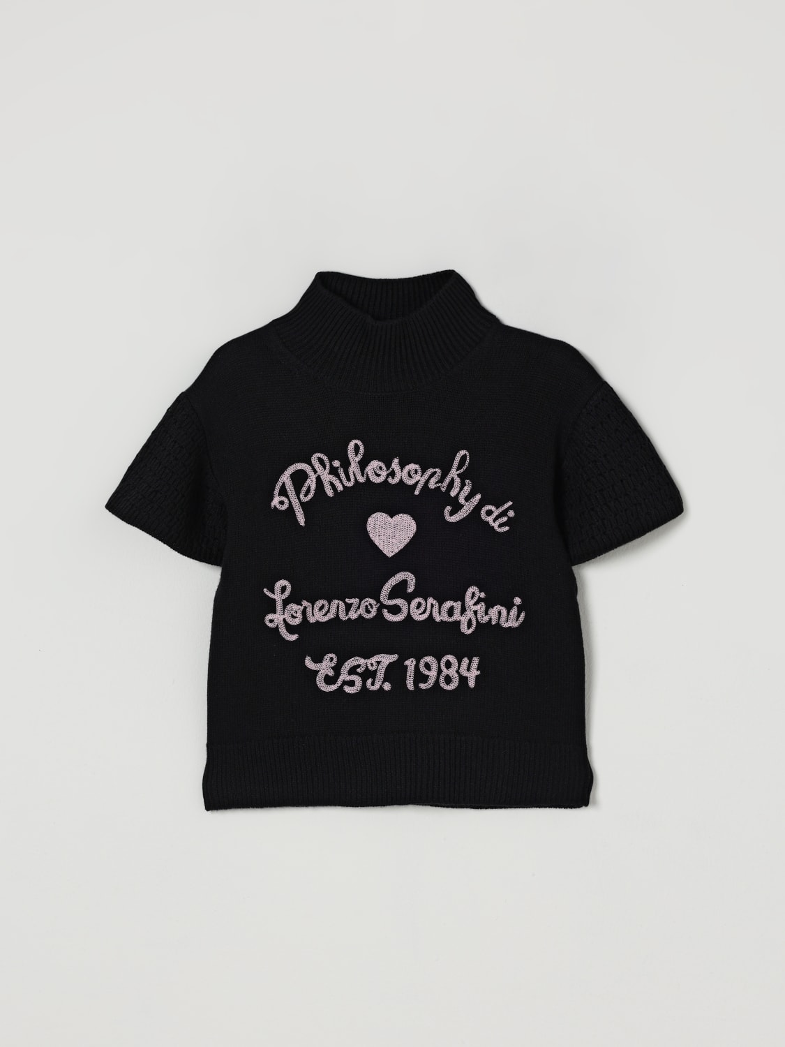 PHILOSOPHY DI LORENZO SERAFINI SWEATER: Sweater kids Philosophy Di Lorenzo Serafini, Black - Img 1