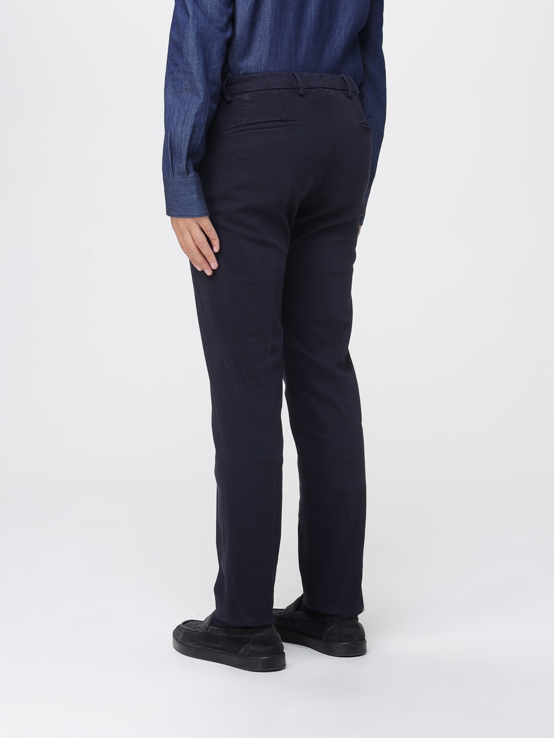 BRIGLIA 1949 PANTALONI: Pantalone chino Briglia 1949 in gabardine di cotone , Blue - Img 2