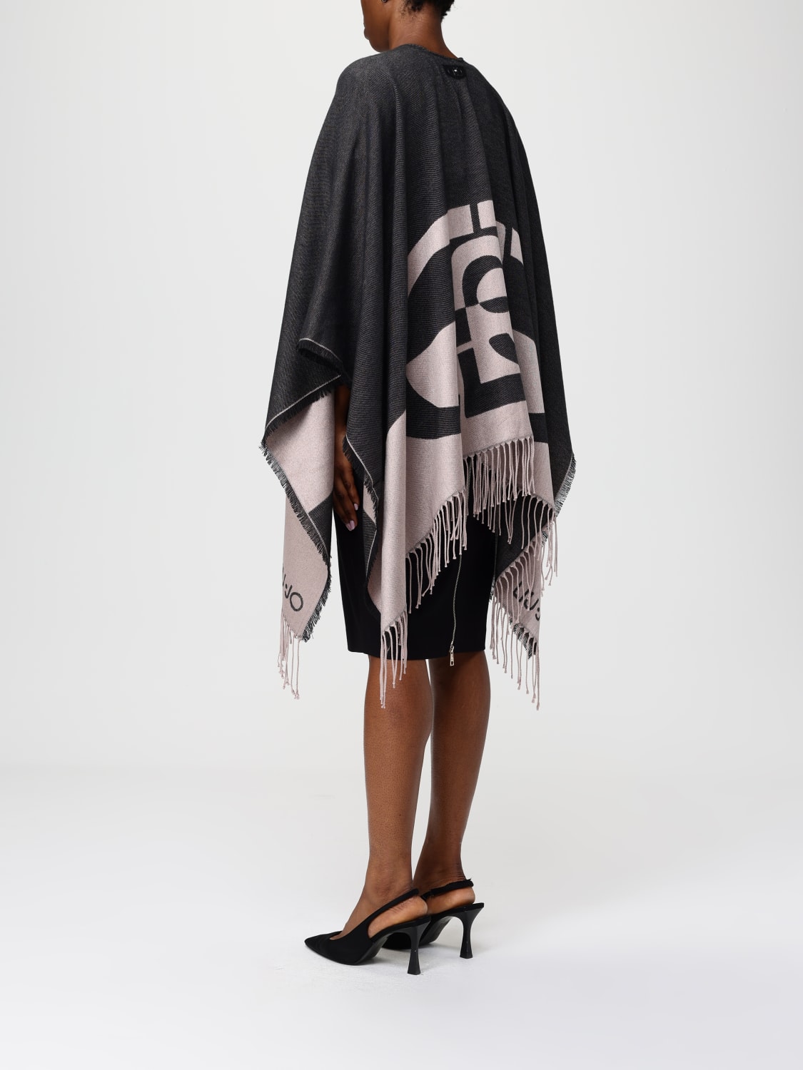 LIU JO COAT: Cape woman Liu Jo, Black - Img 2