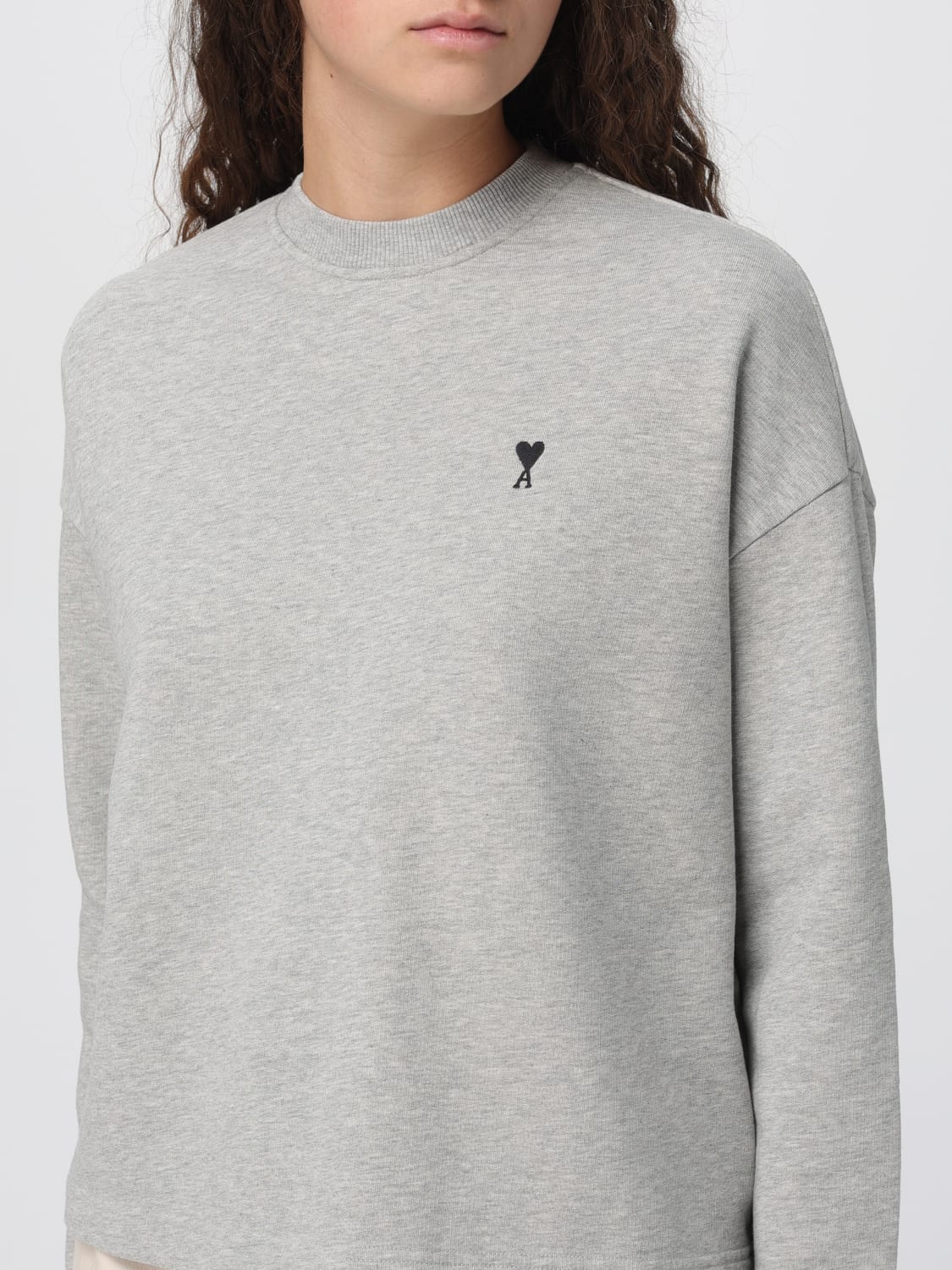 AMI PARIS SWEATER: Sweater woman Ami Paris, Grey - Img 4