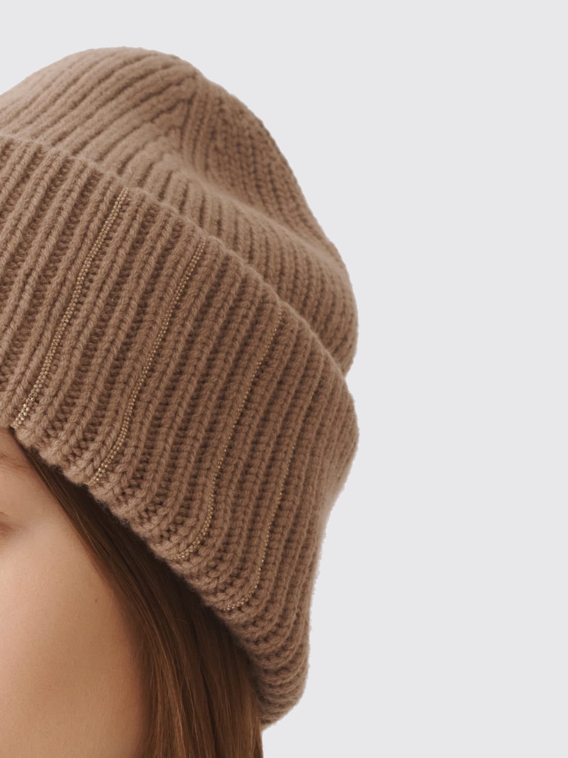 FABIANA FILIPPI HAT: Scarf woman Fabiana Filippi, Brown - Img 2