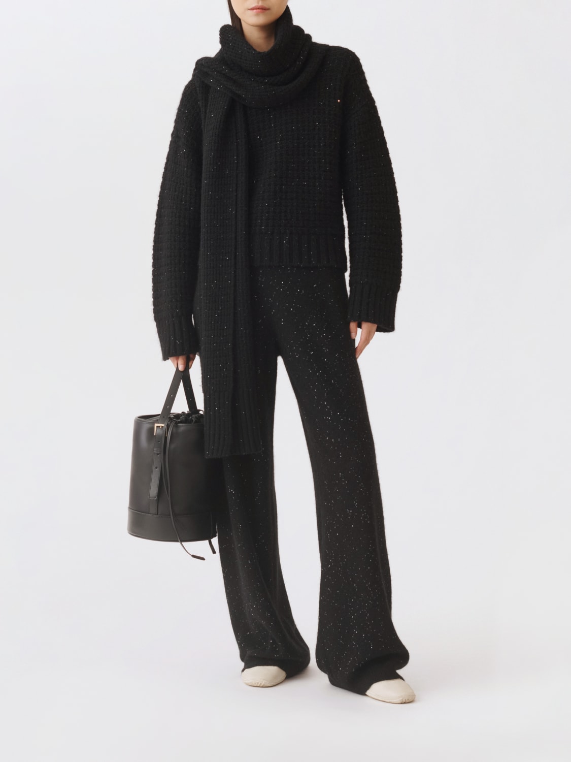 FABIANA FILIPPI BUFANDA: Bufanda mujer Fabiana Filippi, Negro - Img 2