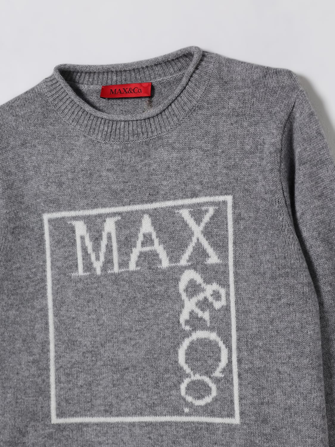 MAX&CO. KID MAGLIA: Pullover Max&Co. Kid in misto lana con logo , Antracite - Img 3