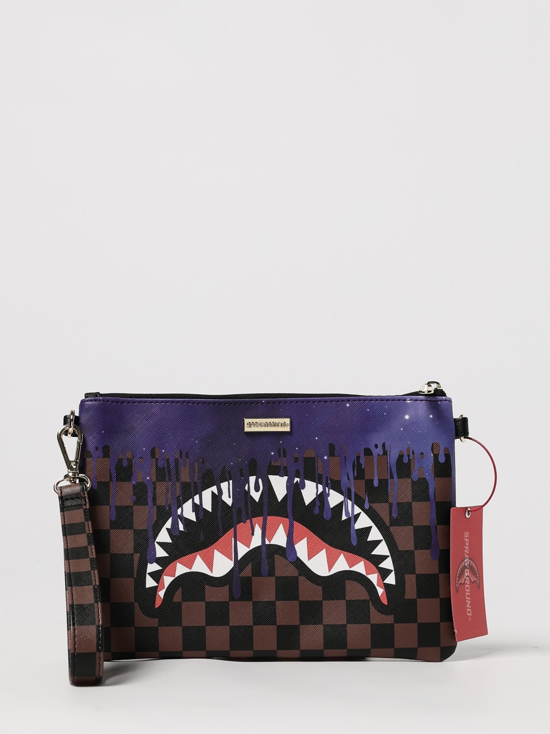 SPRAYGROUND BAG: Clutch kids Sprayground, Brown - Img 1