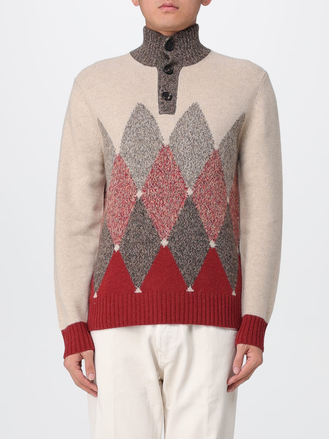 BALLANTYNE SWEATER: Sweater men Ballantyne, Camel - Img 1