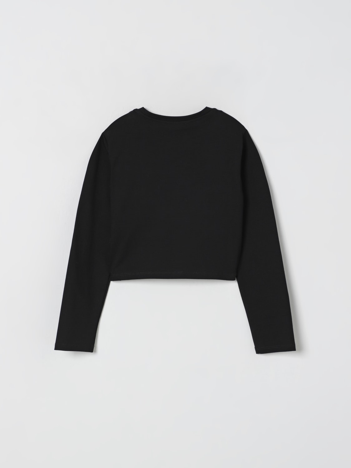 TWINSET T-SHIRT: T-shirt crop in cotone con logo Twinset, Nero - Img 2