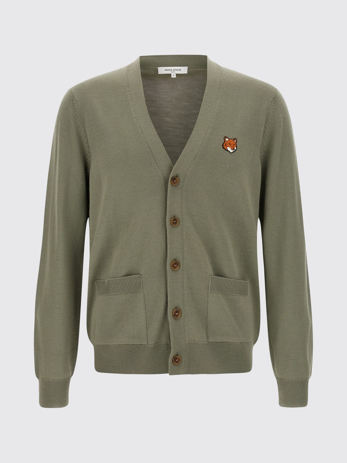 MAISON KITSUNÉ SWEATER: Cardigan men Maison KitsunÉ, Green - Img 1