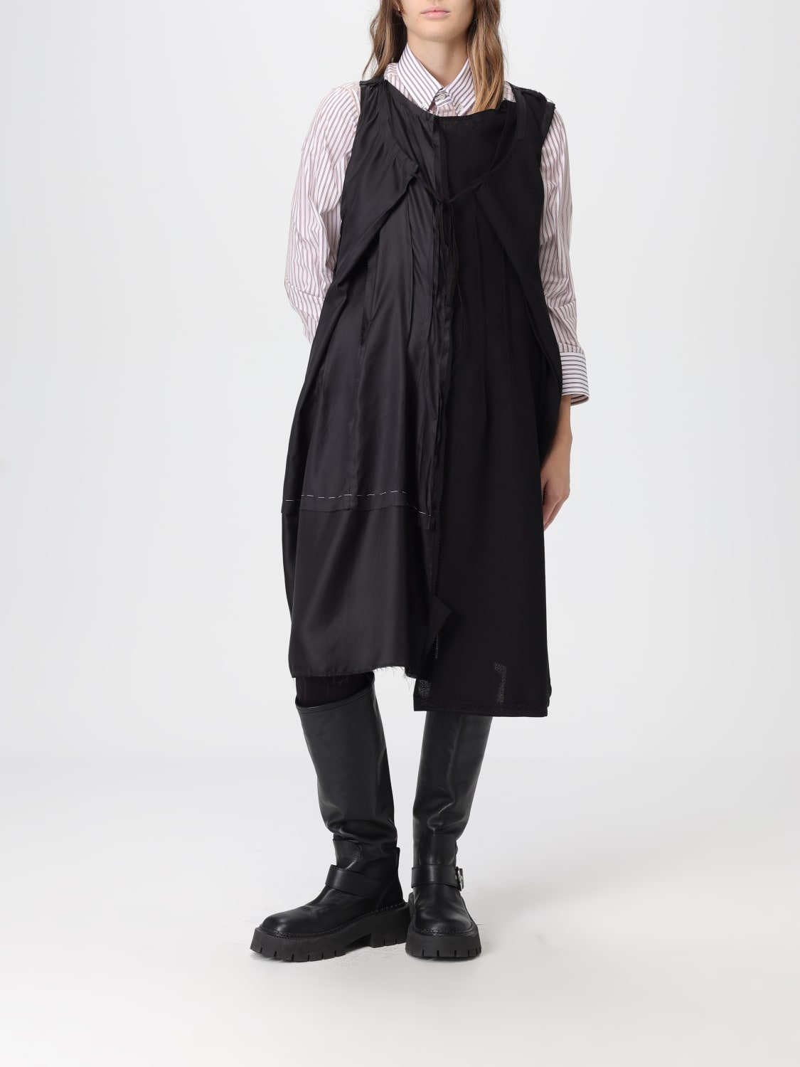 MAISON MARGIELA ABITO: Abito di lana vergine Maison Margiela, Nero - Img 2