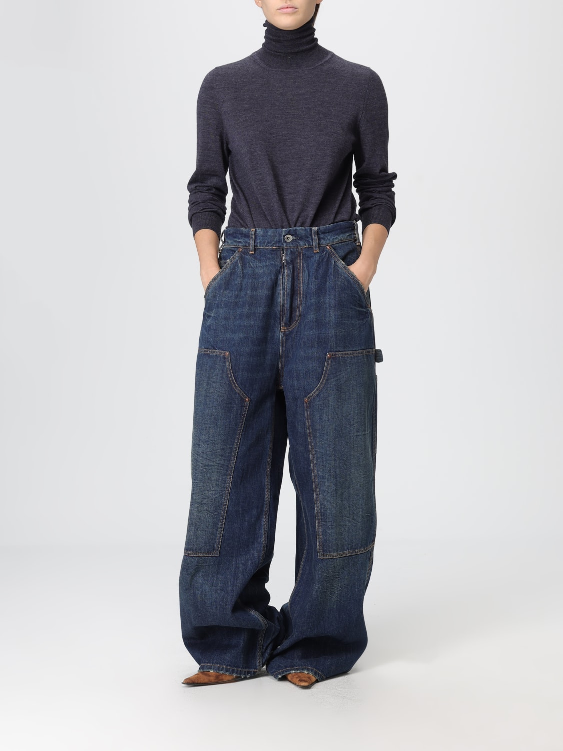 MAISON MARGIELA JERSEY: Cárdigan mujer Maison Margiela, Azul Oscuro - Img 2