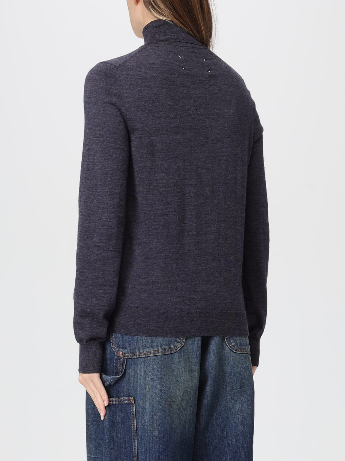 MAISON MARGIELA JERSEY: Cárdigan mujer Maison Margiela, Azul Oscuro - Img 3