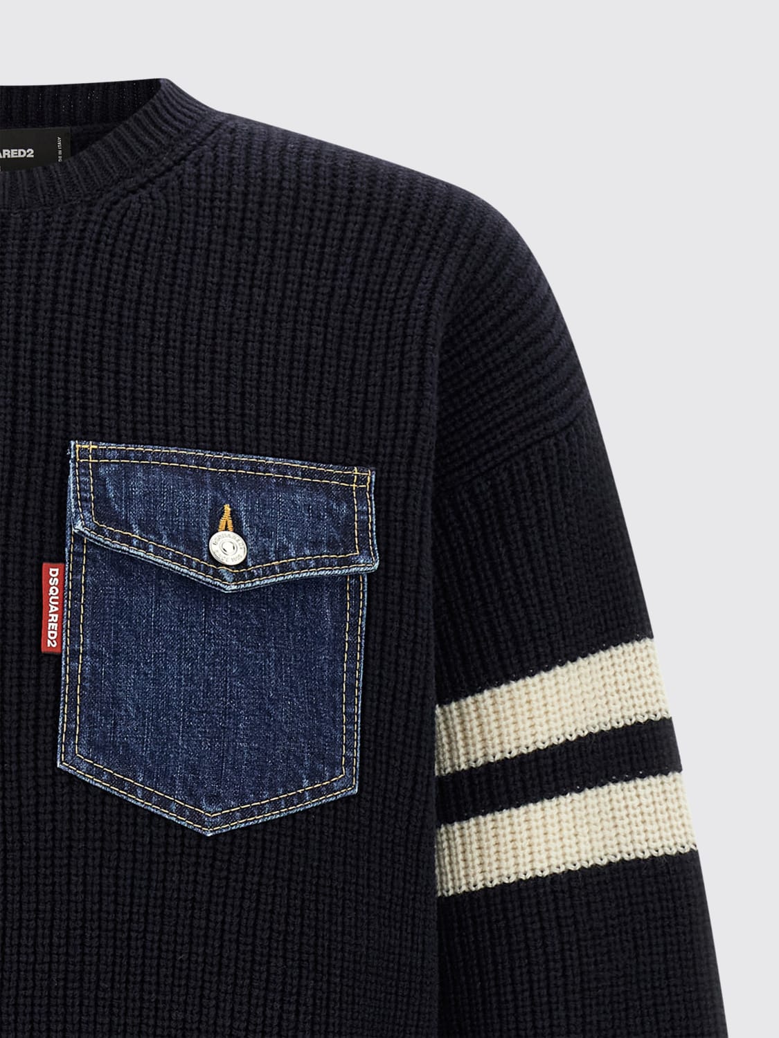 DSQUARED2 SWEATER: Cardigan men Dsquared2, Blue - Img 3