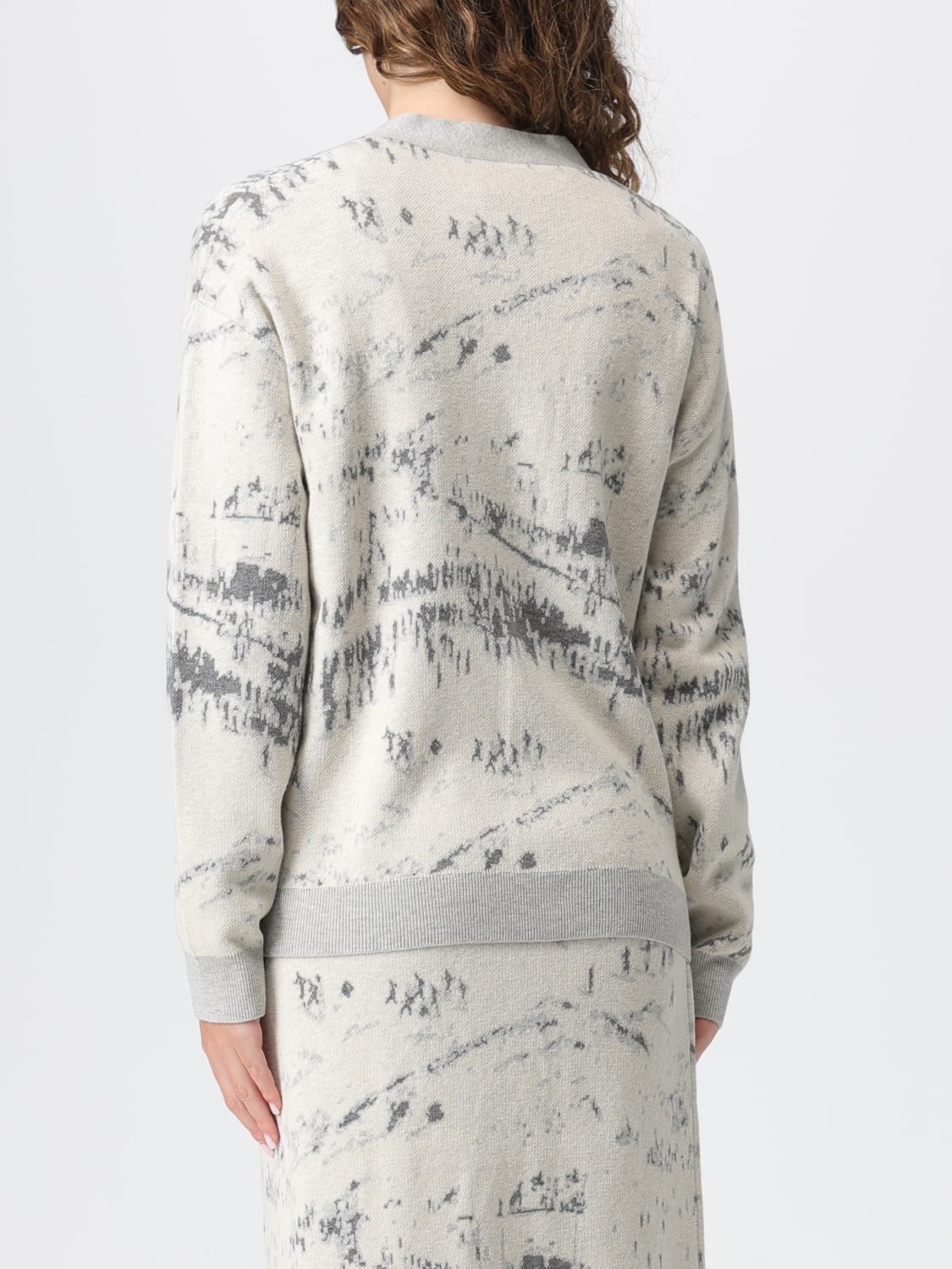 BALLANTYNE MAGLIA: Cardigan in lana e cotone a fantasia Ballantyne, Fantasia - Img 3