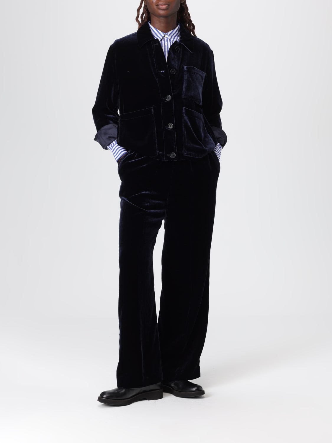 ASPESI PANTALONI: Pantalone Aspesi in velluto , Blue - Img 2