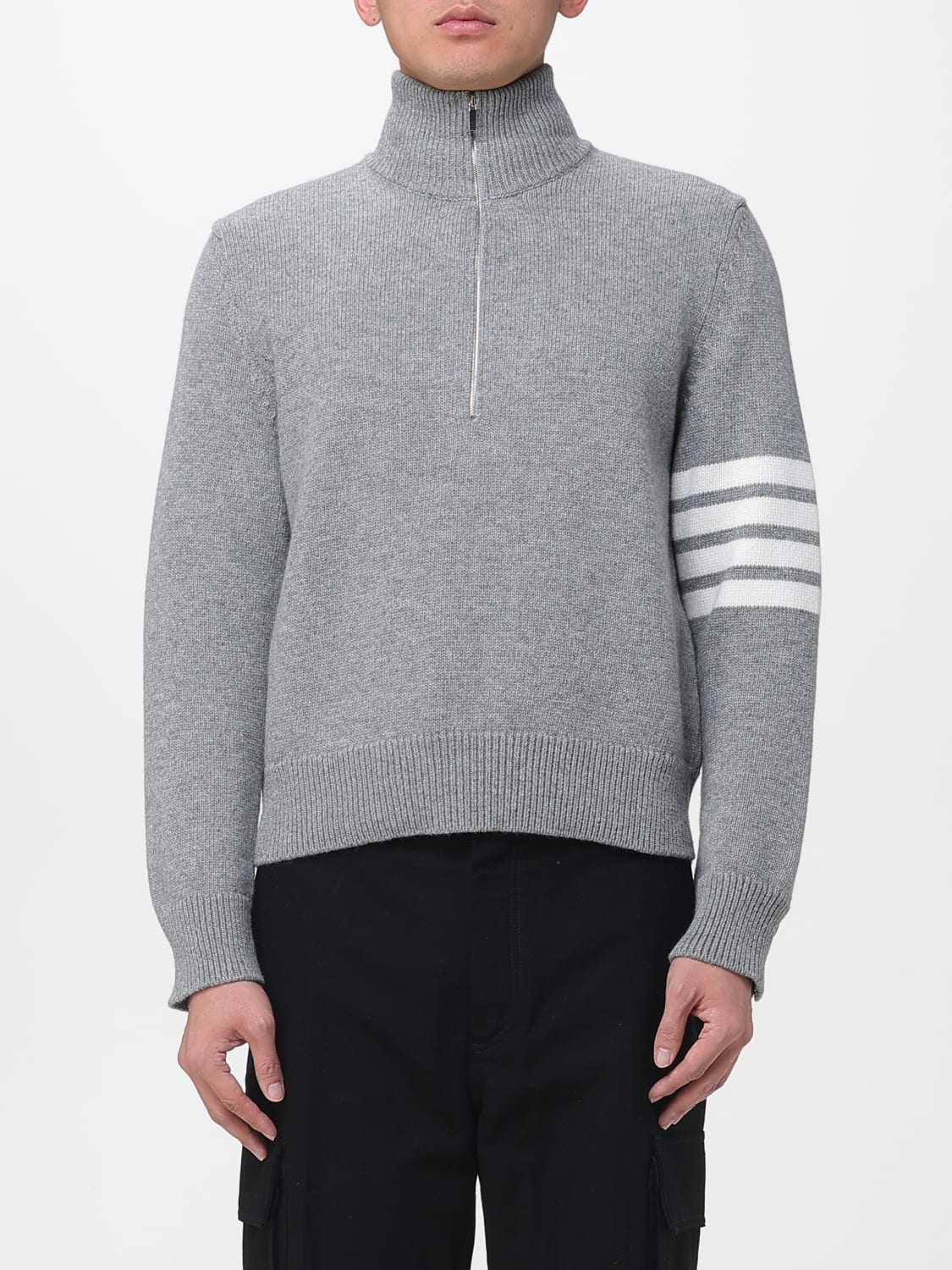 THOM BROWNE SWEATER: Cardigan men Thom Browne, Grey - Img 1