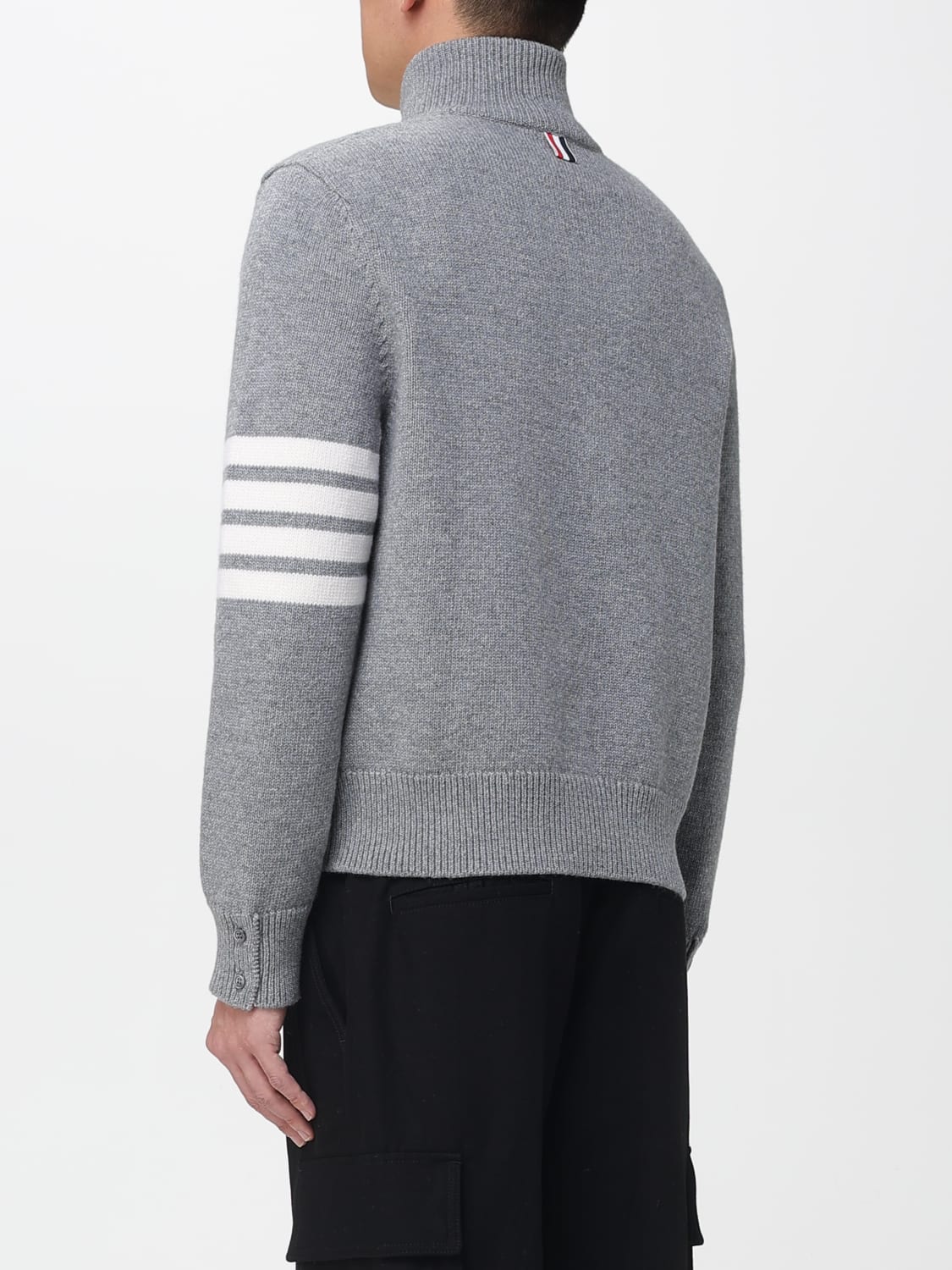 THOM BROWNE SWEATER: Cardigan men Thom Browne, Grey - Img 3