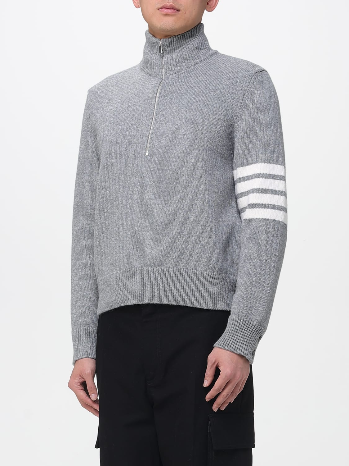 THOM BROWNE SWEATER: Cardigan men Thom Browne, Grey - Img 4