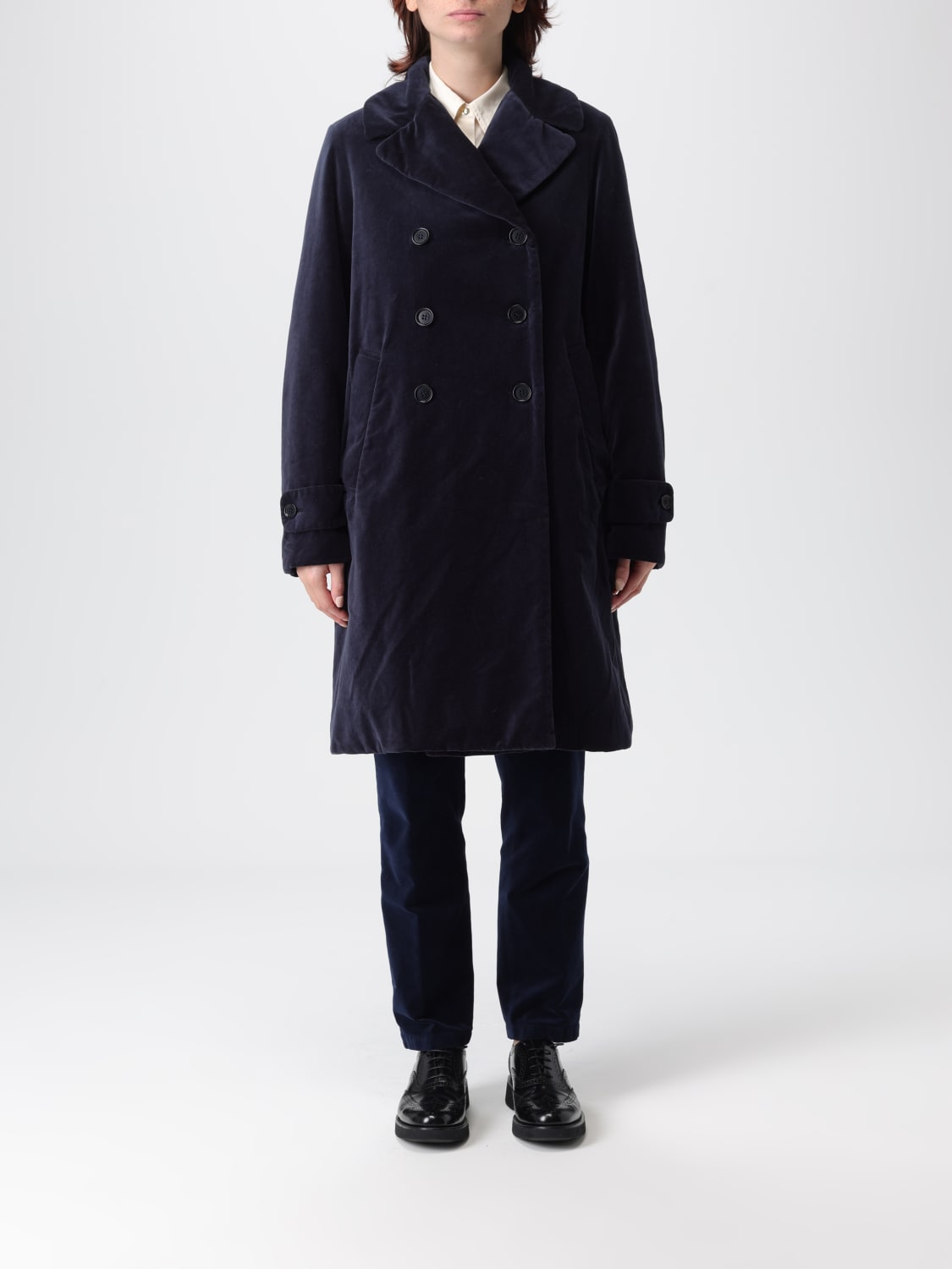 ASPESI COAT: Coat woman Aspesi, Blue - Img 1