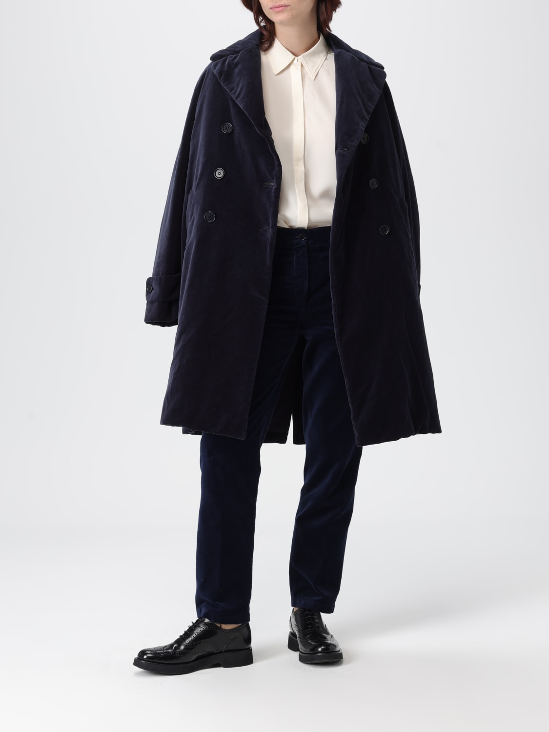 ASPESI COAT: Coat woman Aspesi, Blue - Img 2