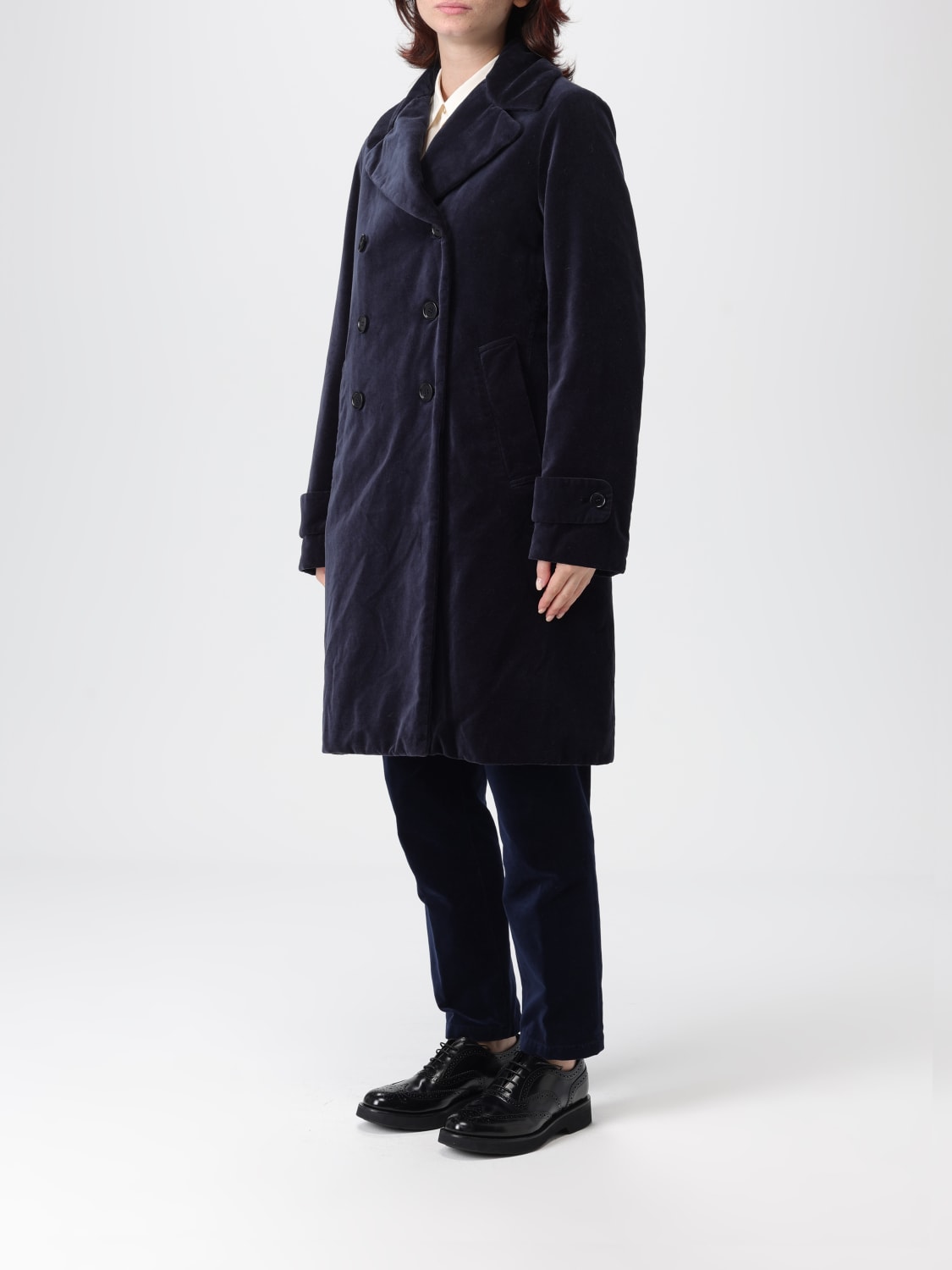ASPESI COAT: Coat woman Aspesi, Blue - Img 4