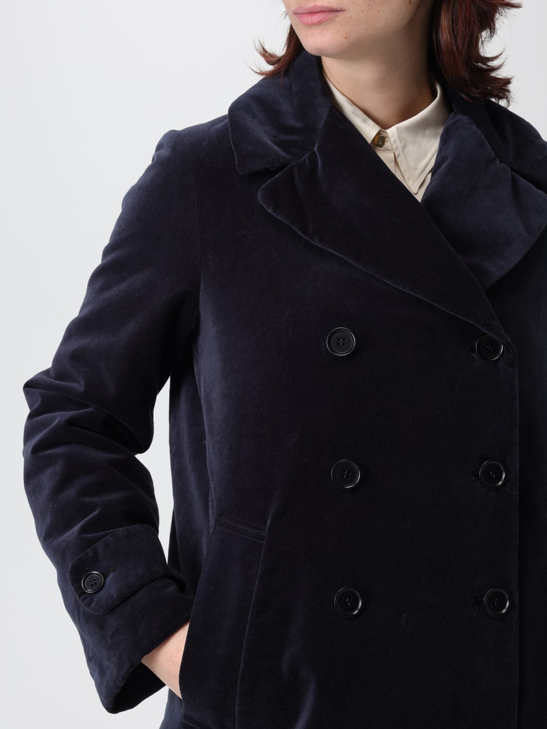 ASPESI COAT: Coat woman Aspesi, Blue - Img 5