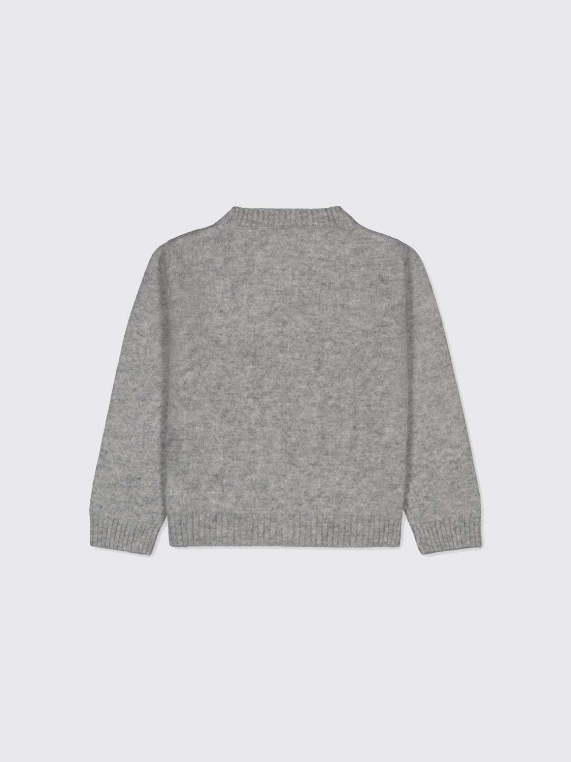BOBBIN & TRICOT SWEATER: Bobbin & Tricot baby cashmere sweater, Grey - Img 2