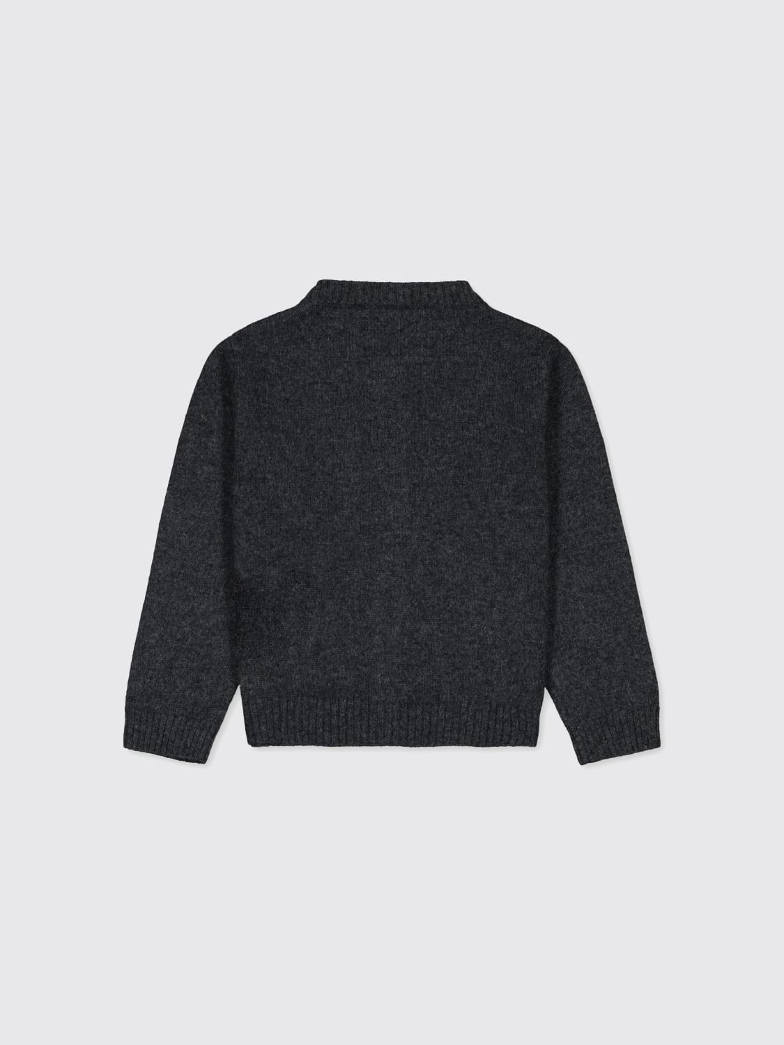BOBBIN & TRICOT SWEATER: Bobbin & Tricot baby cashmere sweater, Charcoal - Img 2