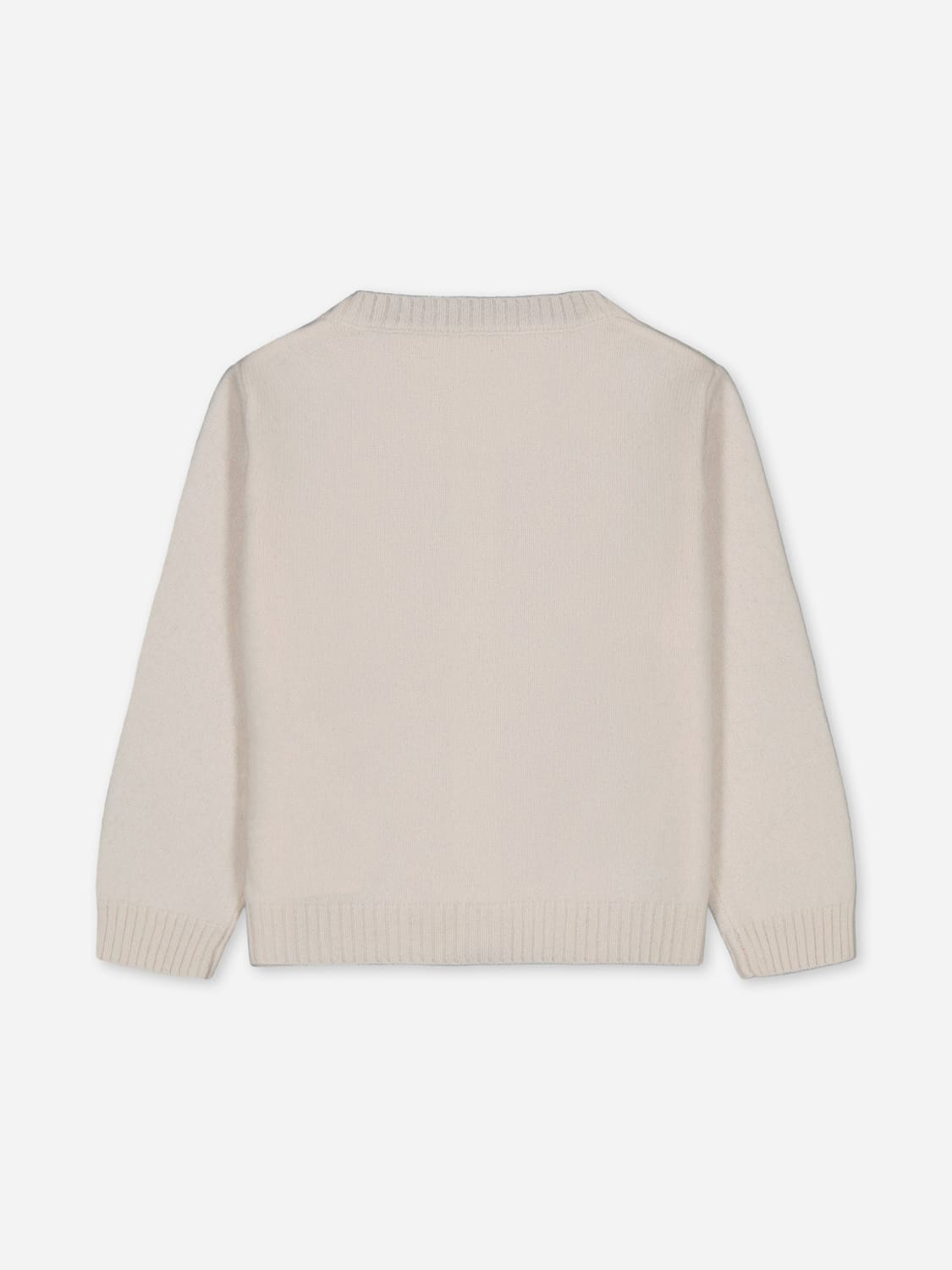 BOBBIN & TRICOT SWEATER: Bobbin & Tricot baby cashmere sweater, Ivory - Img 2