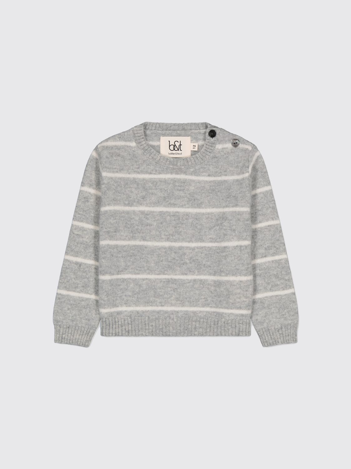 BOBBIN & TRICOT SWEATER: Bobbin & Tricot baby cashmere sweater, Striped - Img 1