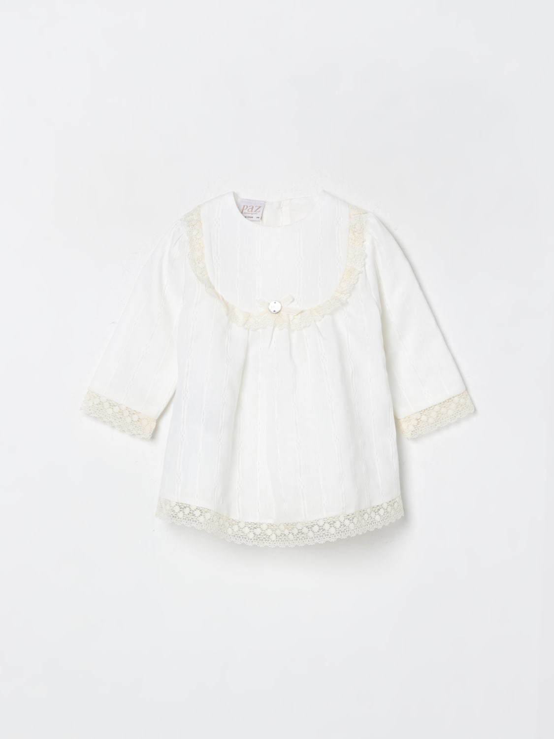 PAZ RODRIGUEZ ROMPER: Romper kids Paz Rodriguez, Cream - Img 1