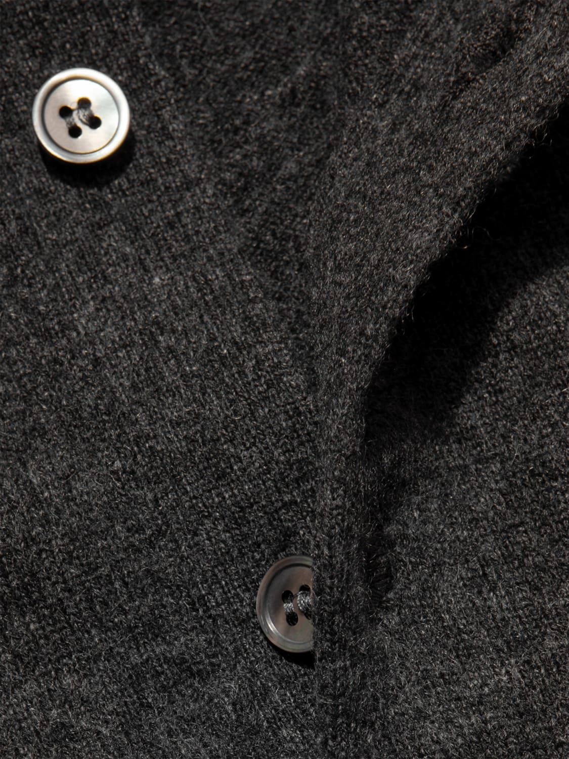 BOBBIN & TRICOT SWEATER: Bobbin & Tricot cashmere cardigan, Charcoal - Img 2