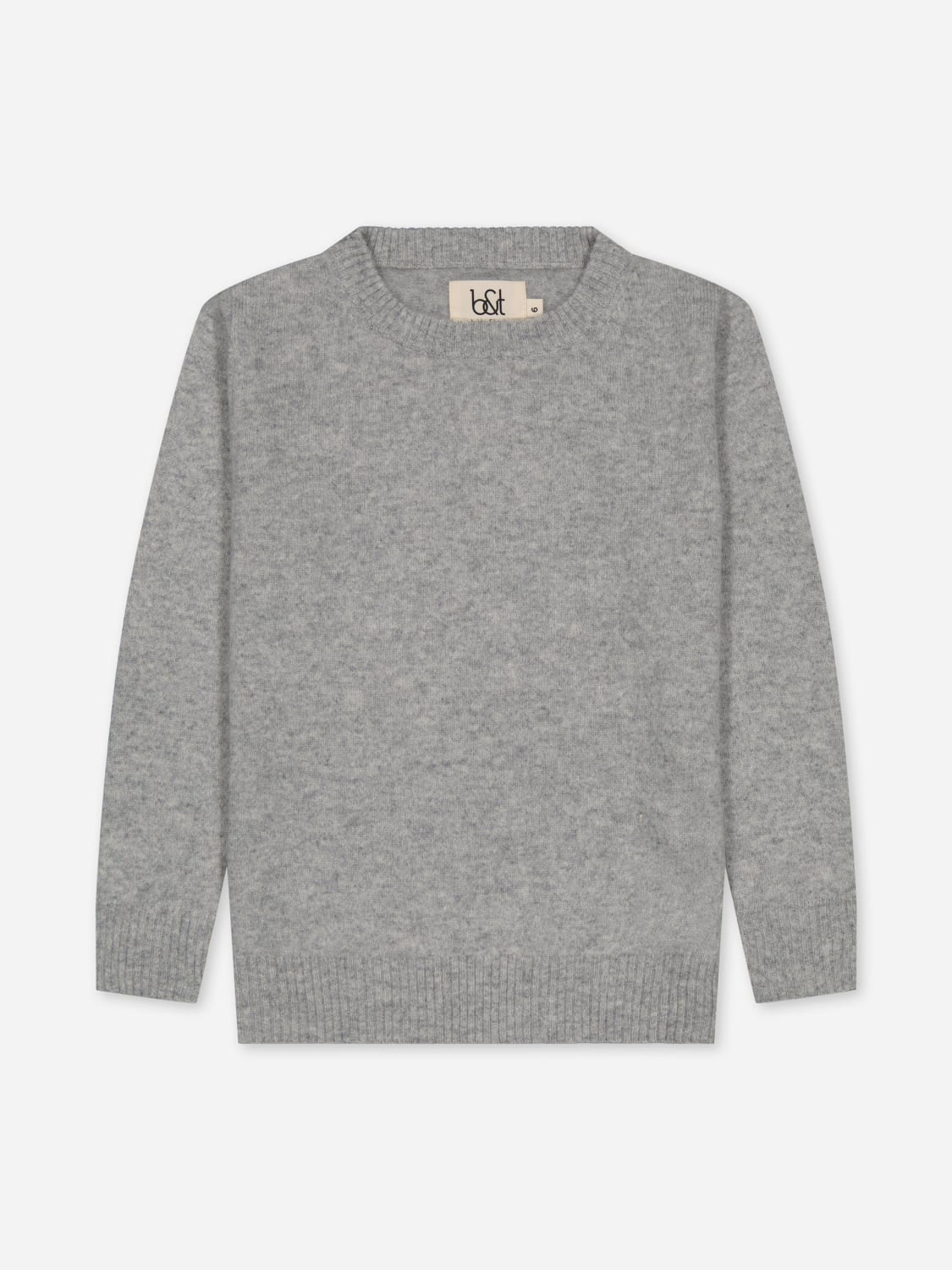 BOBBIN & TRICOT SWEATER: Bobbin & Tricot basic cashmere sweater, Grey - Img 1