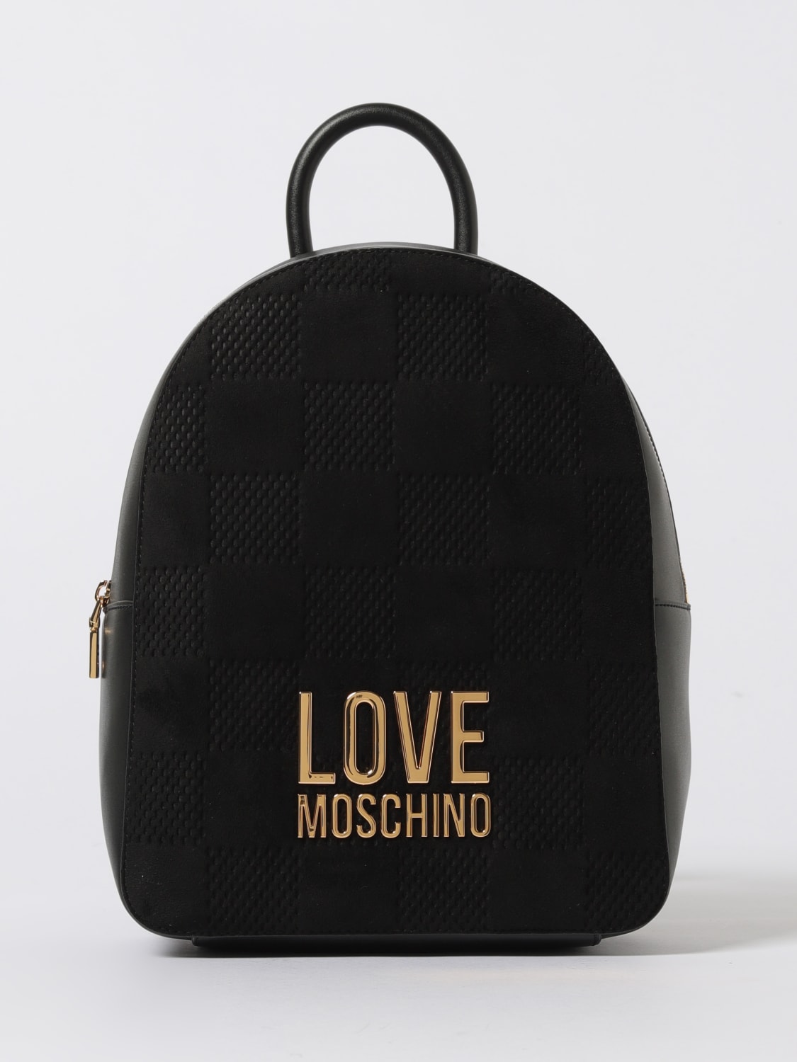 LOVE MOSCHINO ZAINO: Zaino in pelle sintetica con logo Love Moschino, Nero - Img 1