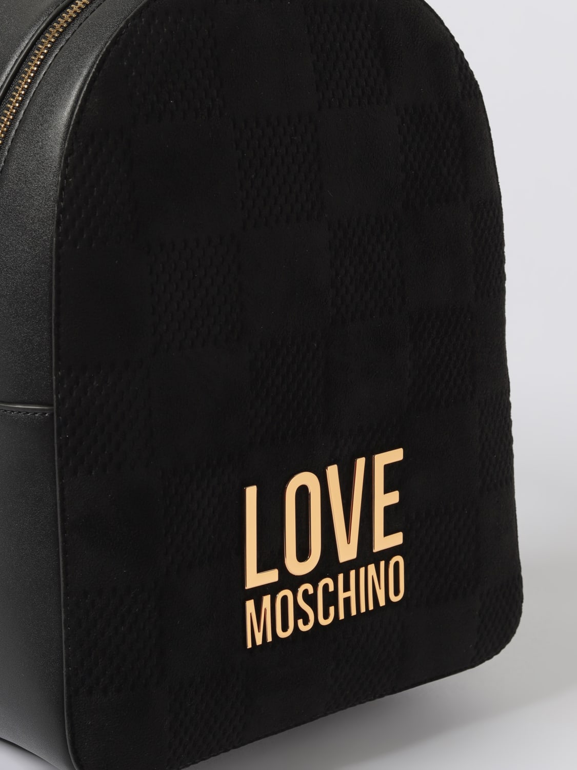LOVE MOSCHINO ZAINO: Zaino in pelle sintetica con logo Love Moschino, Nero - Img 3